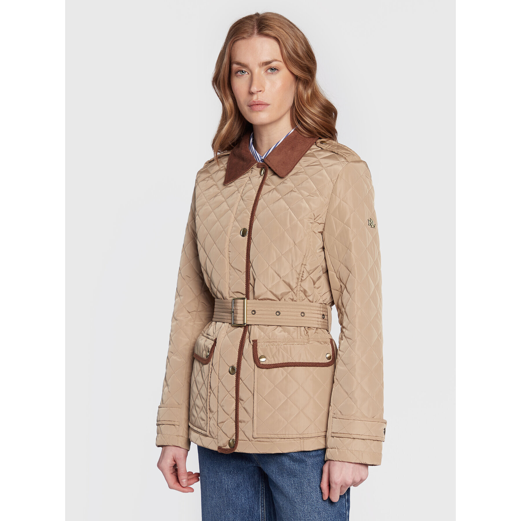 Lauren Ralph Lauren Пухено яке 297876477004 Бежов Regular Fit - Pepit.bg