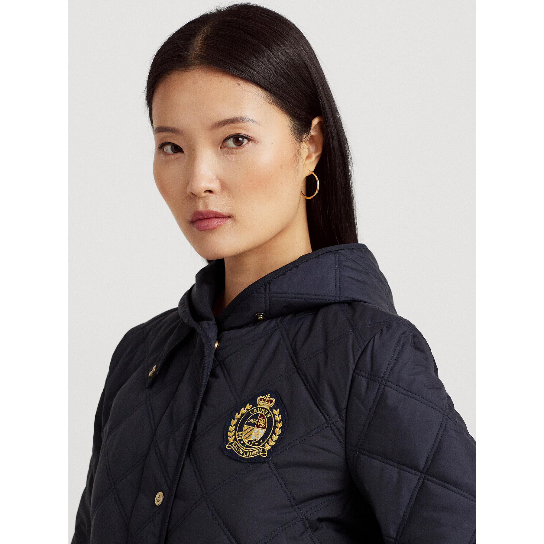 Lauren Ralph Lauren Пухено яке 297918587003 Тъмносин Regular Fit - Pepit.bg