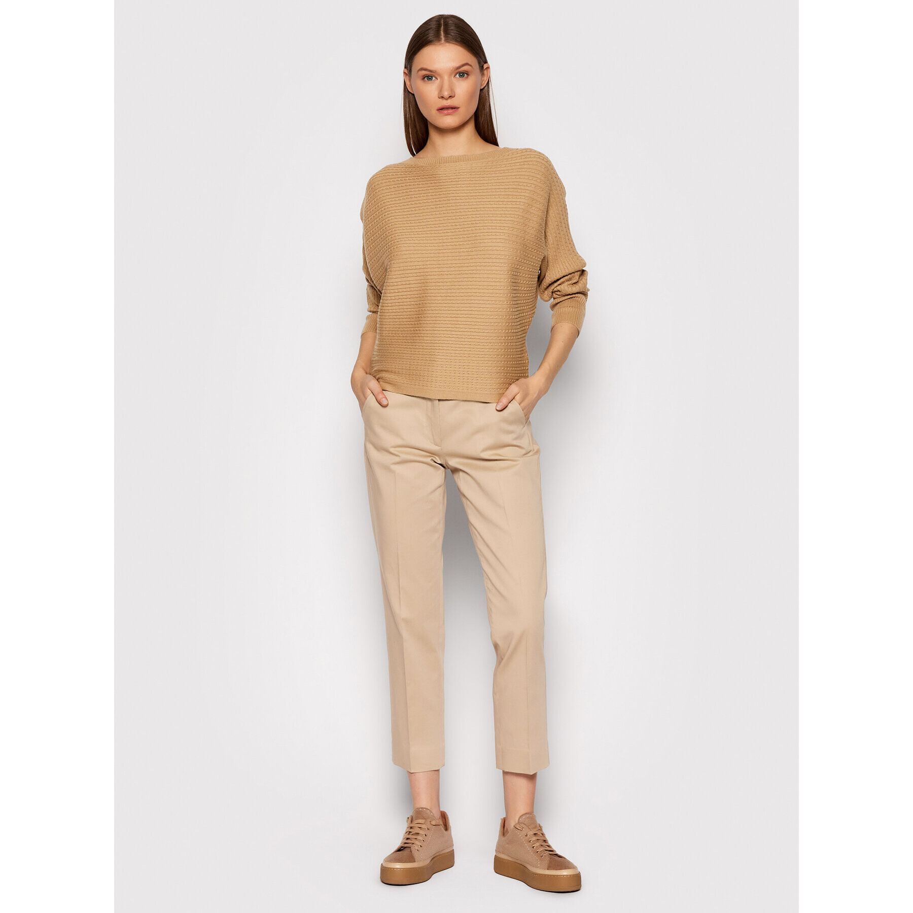 Lauren Ralph Lauren Пуловер 200841606002 Кафяв Relaxed Fit - Pepit.bg