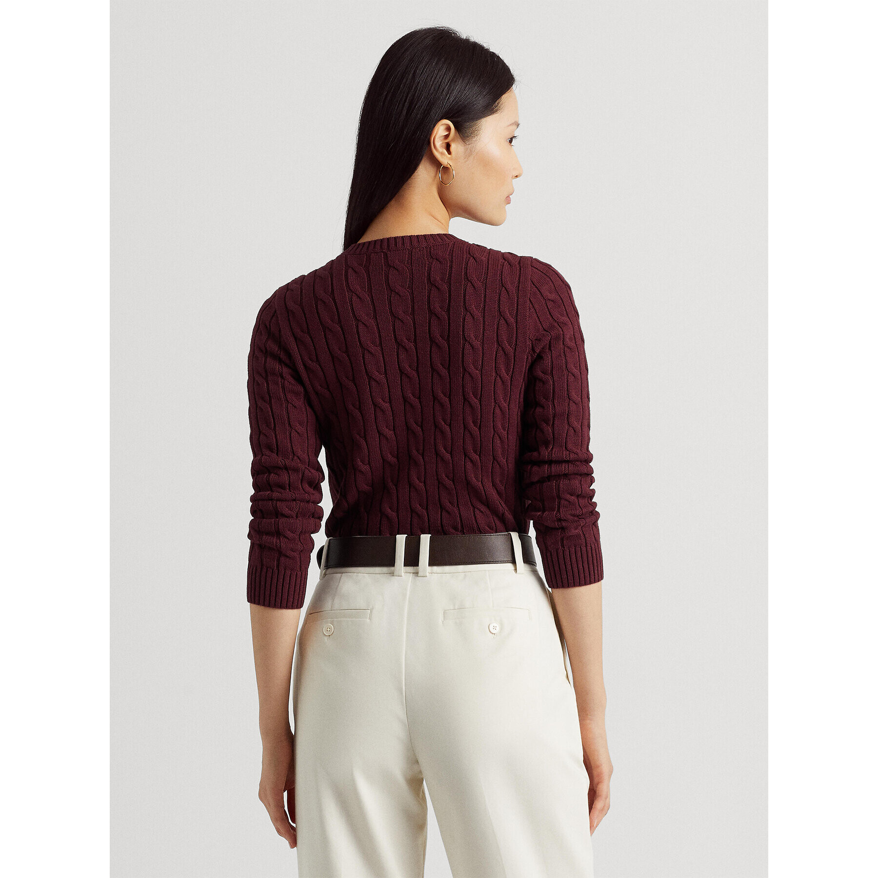 Lauren Ralph Lauren Пуловер 200909340003 Бордо Regular Fit - Pepit.bg