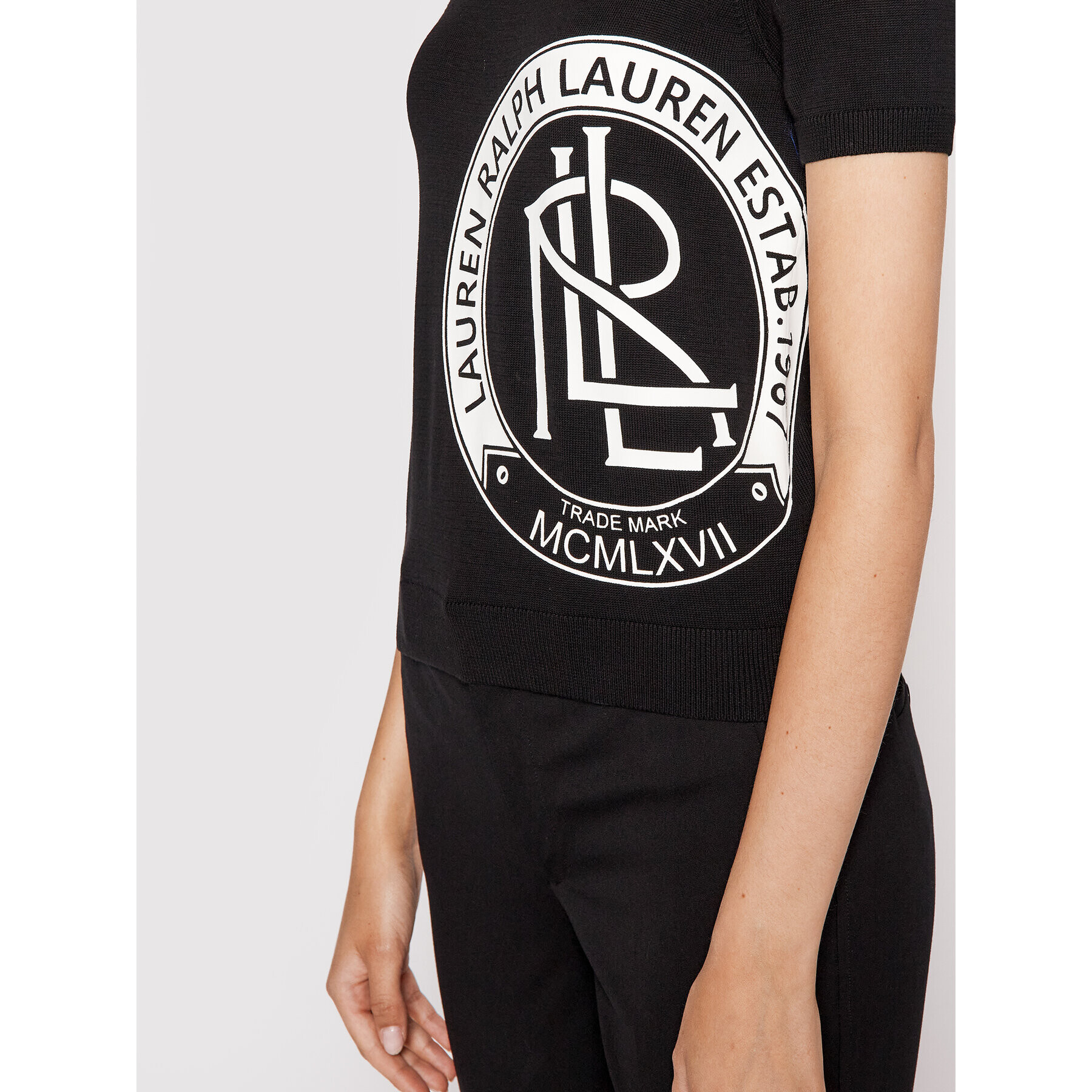 Lauren Ralph Lauren Пуловер Ss 200837523001 Черен Regular Fit - Pepit.bg