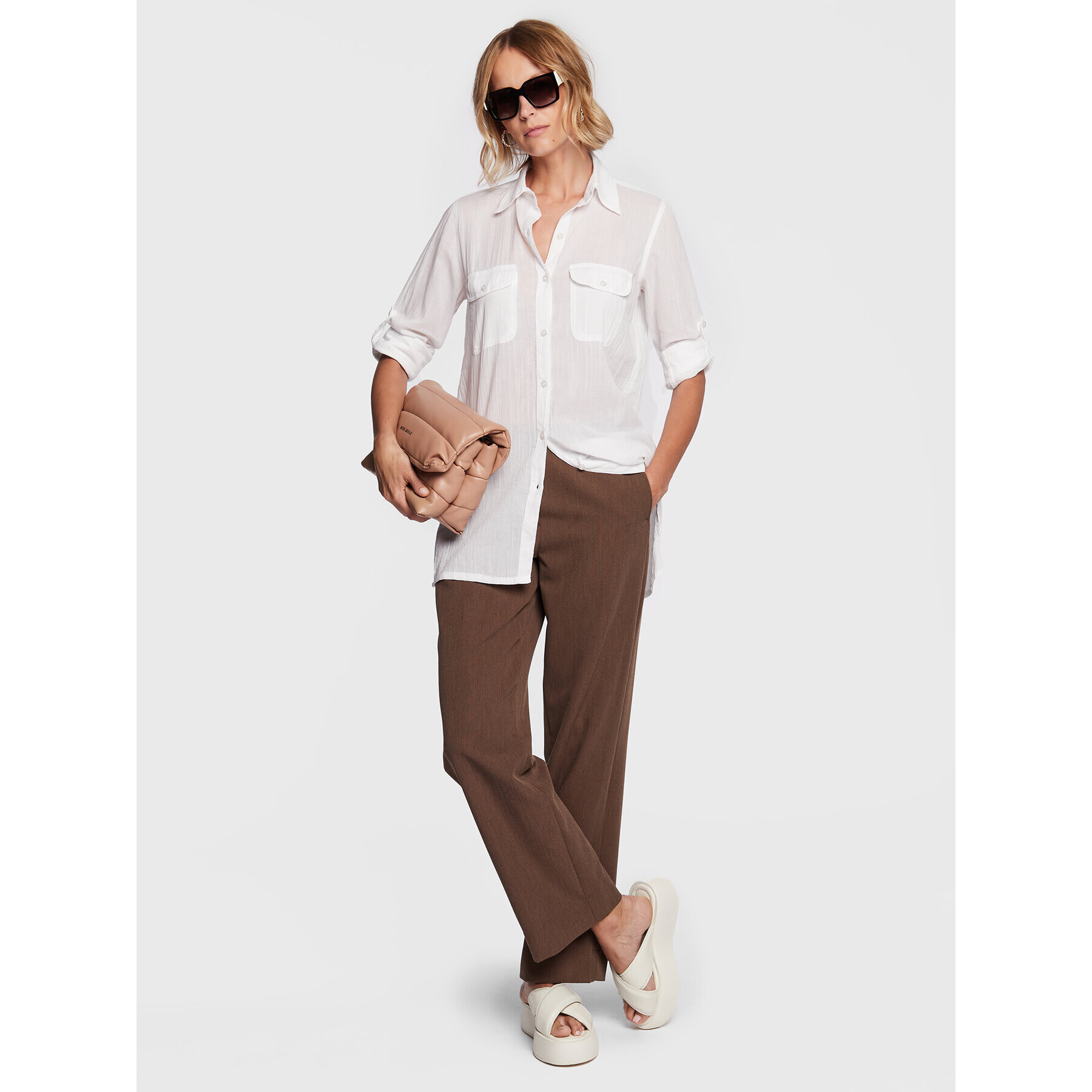 Lauren Ralph Lauren Риза 20113076 Бял Regular Fit - Pepit.bg