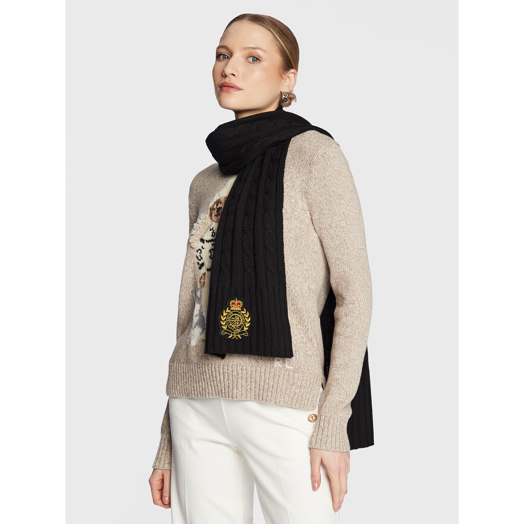 Lauren Ralph Lauren Шал 454896676001 Черен - Pepit.bg