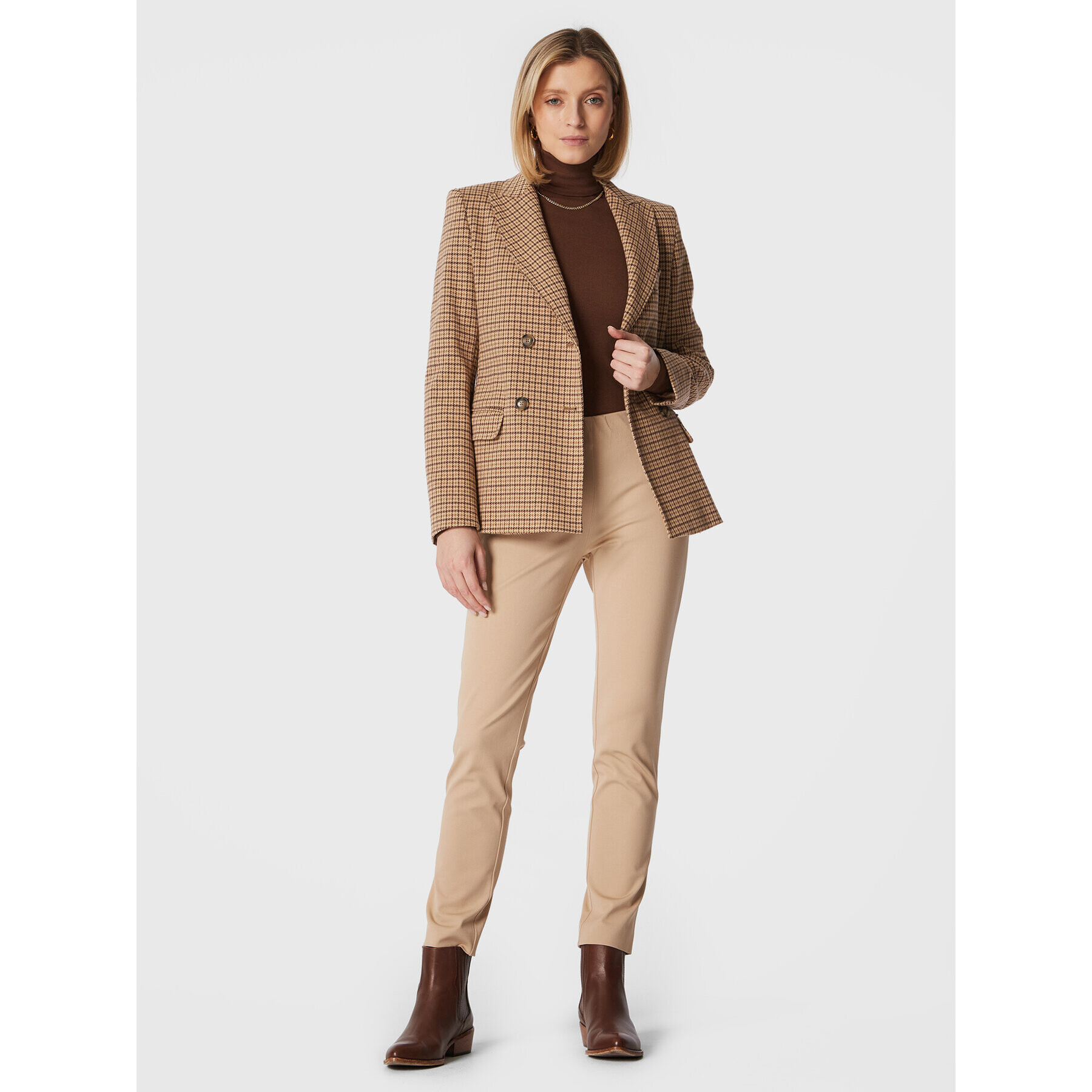 Lauren Ralph Lauren Текстилни панталони 200631310018 Бежов Slim Fit - Pepit.bg