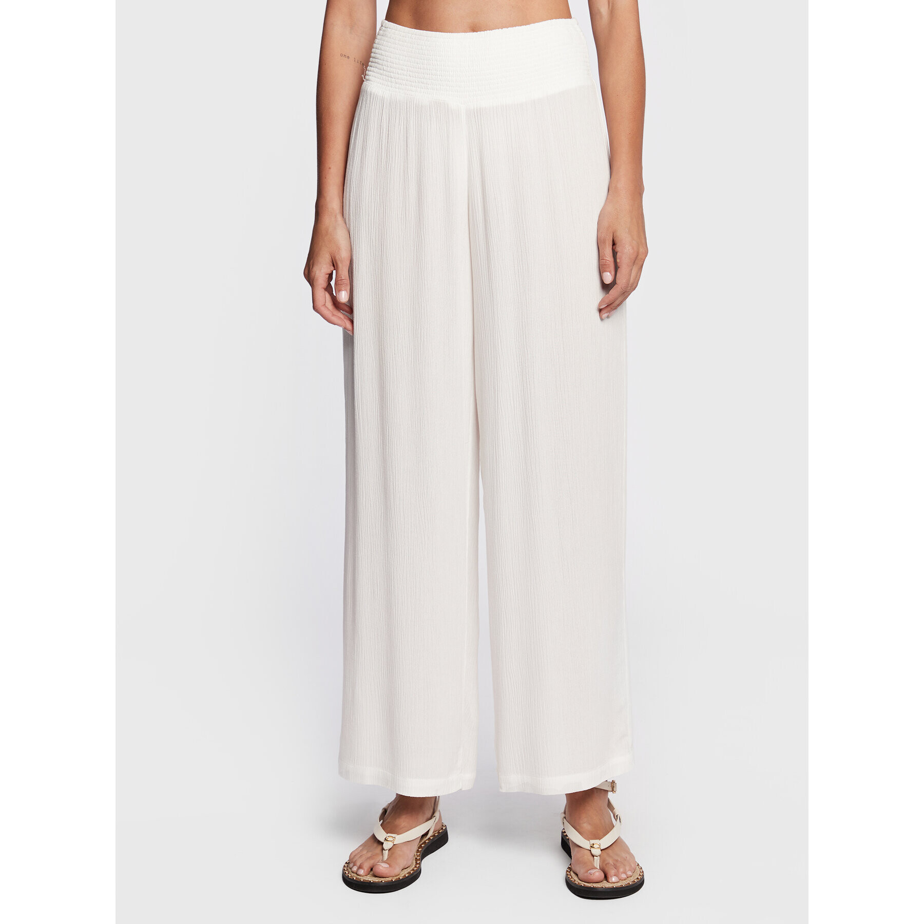 Lauren Ralph Lauren Текстилни панталони 20151090 Бял Regular Fit - Pepit.bg