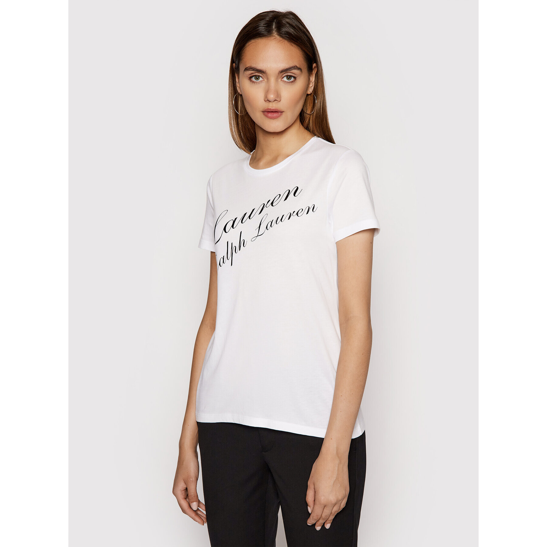 Lauren Ralph Lauren Тишърт Ssl 200837703001 Бял Regular Fit - Pepit.bg