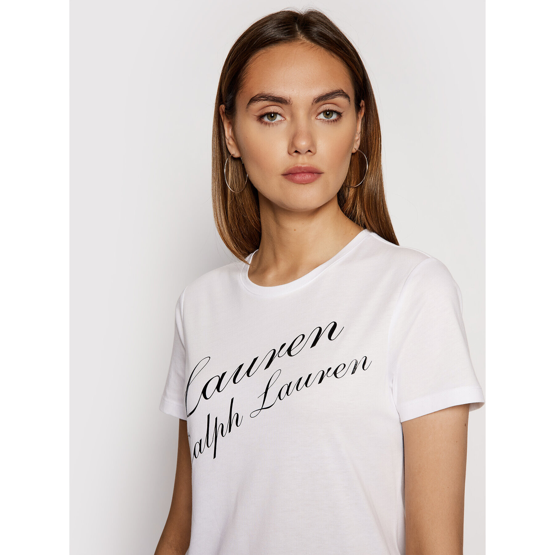 Lauren Ralph Lauren Тишърт Ssl 200837703001 Бял Regular Fit - Pepit.bg