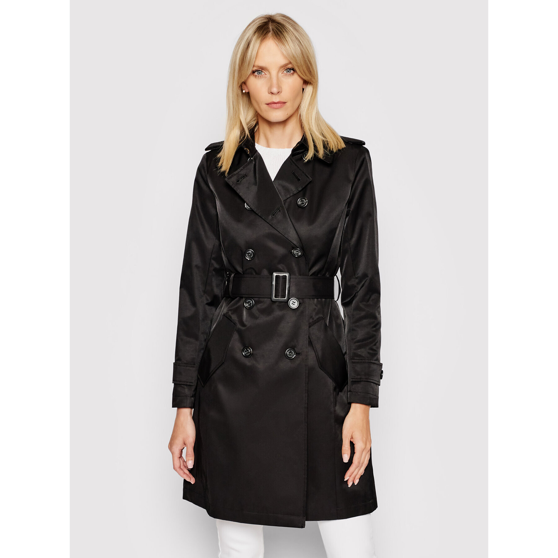 Lauren Ralph Lauren Тренч 297811040001 Черен Regular Fit - Pepit.bg