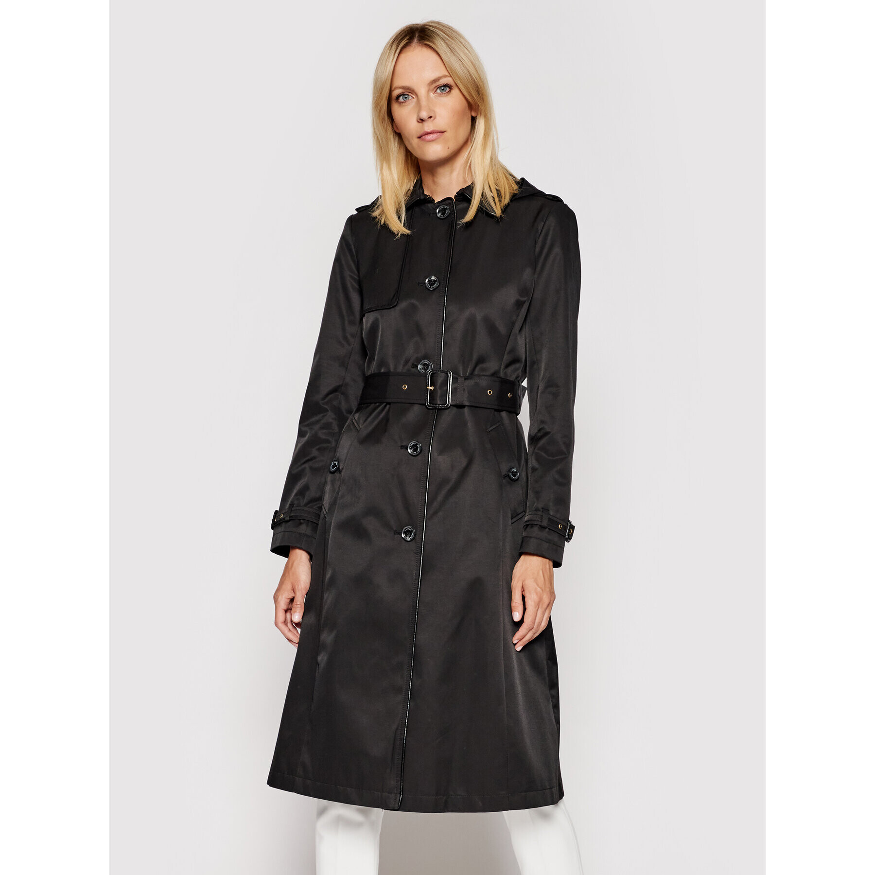 Lauren Ralph Lauren Тренч 297811811001 Черен Regular Fit - Pepit.bg