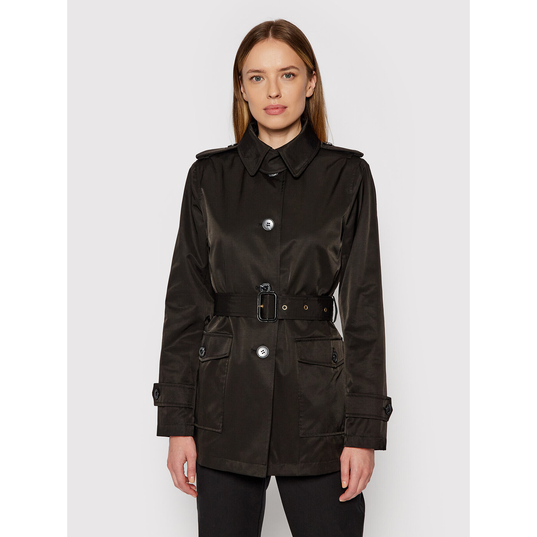 Lauren Ralph Lauren Тренч 297843173001 Черен Regular Fit - Pepit.bg