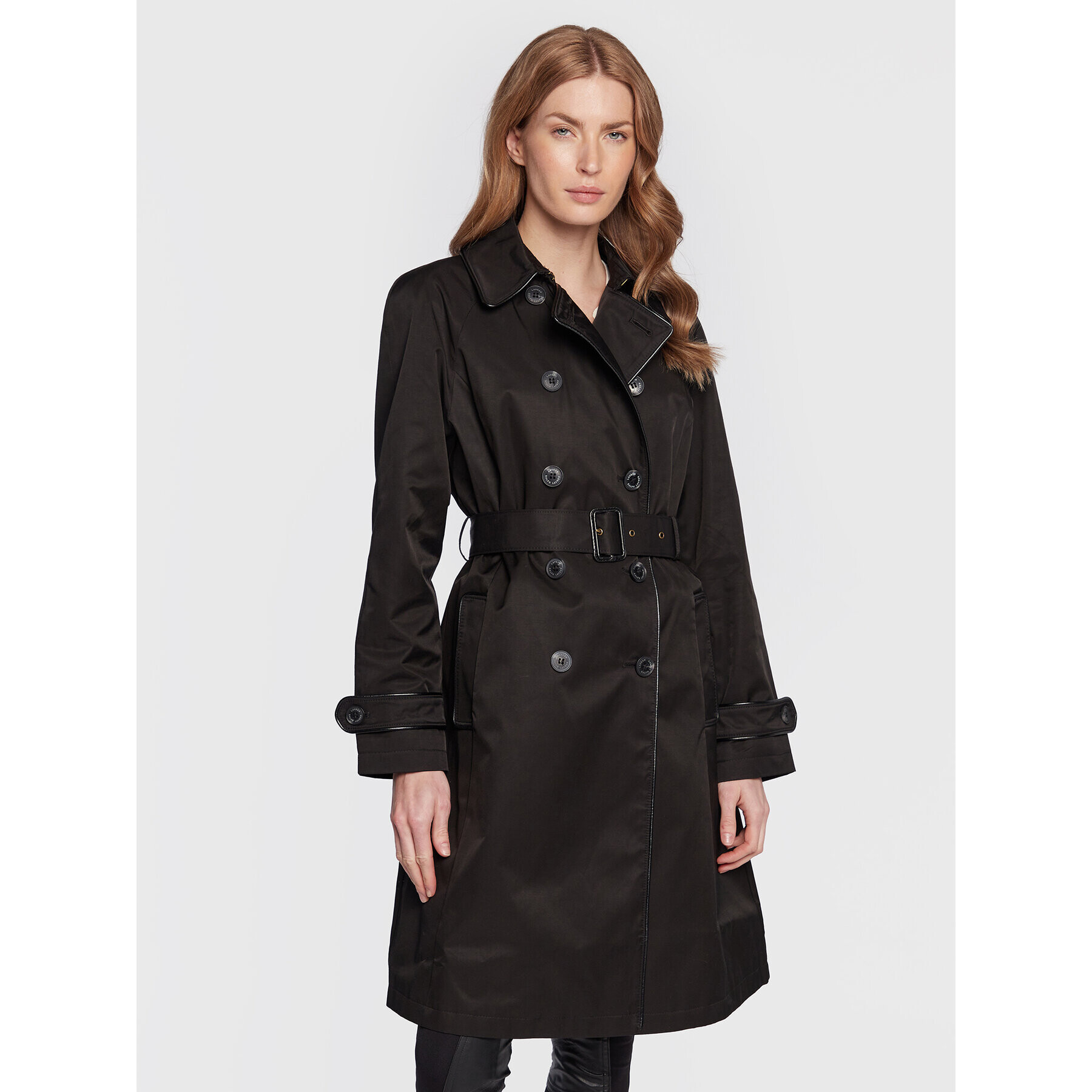 Lauren Ralph Lauren Тренч 297876541001 Черен Regular Fit - Pepit.bg