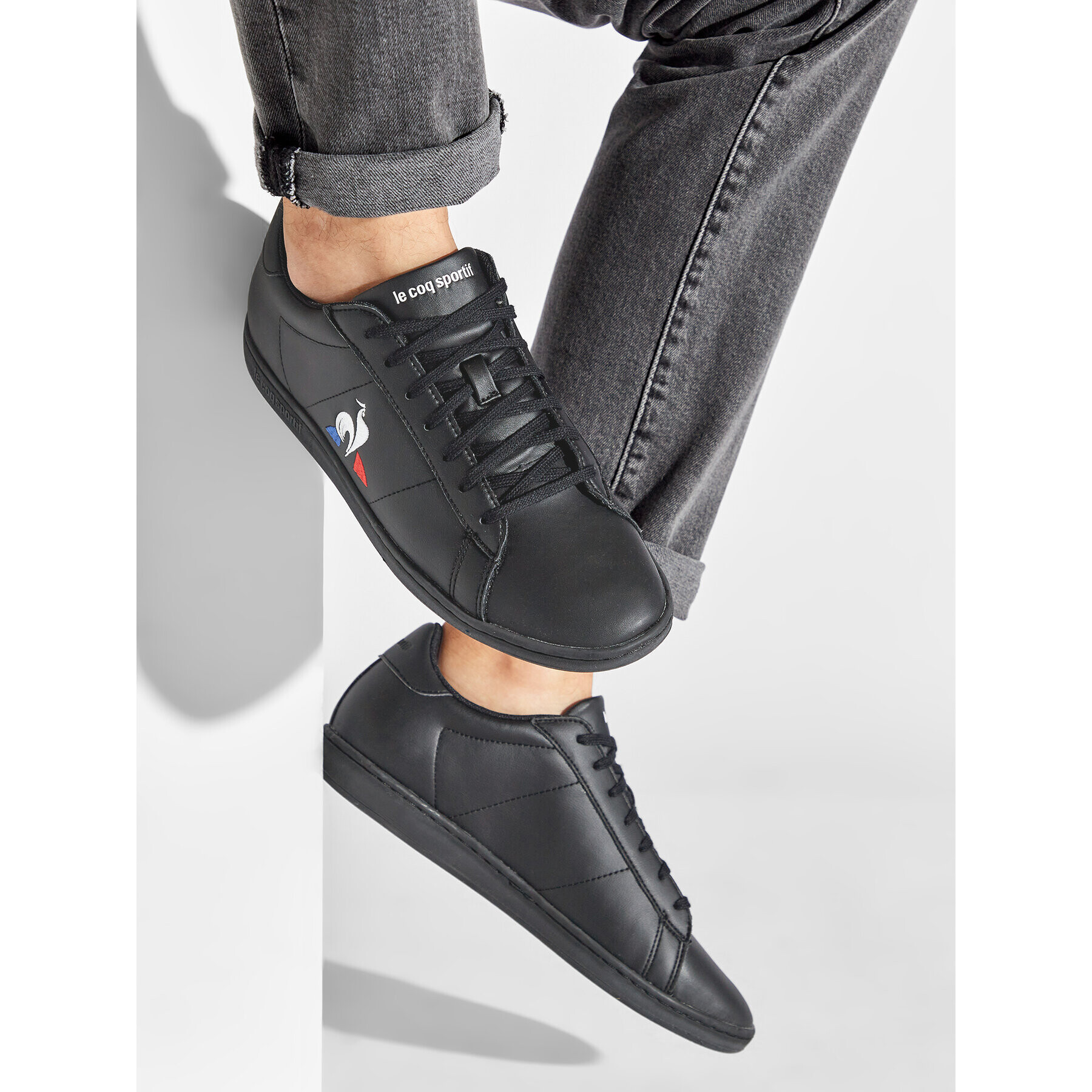 Le Coq Sportif Сникърси Courtset 2121226 Черен - Pepit.bg