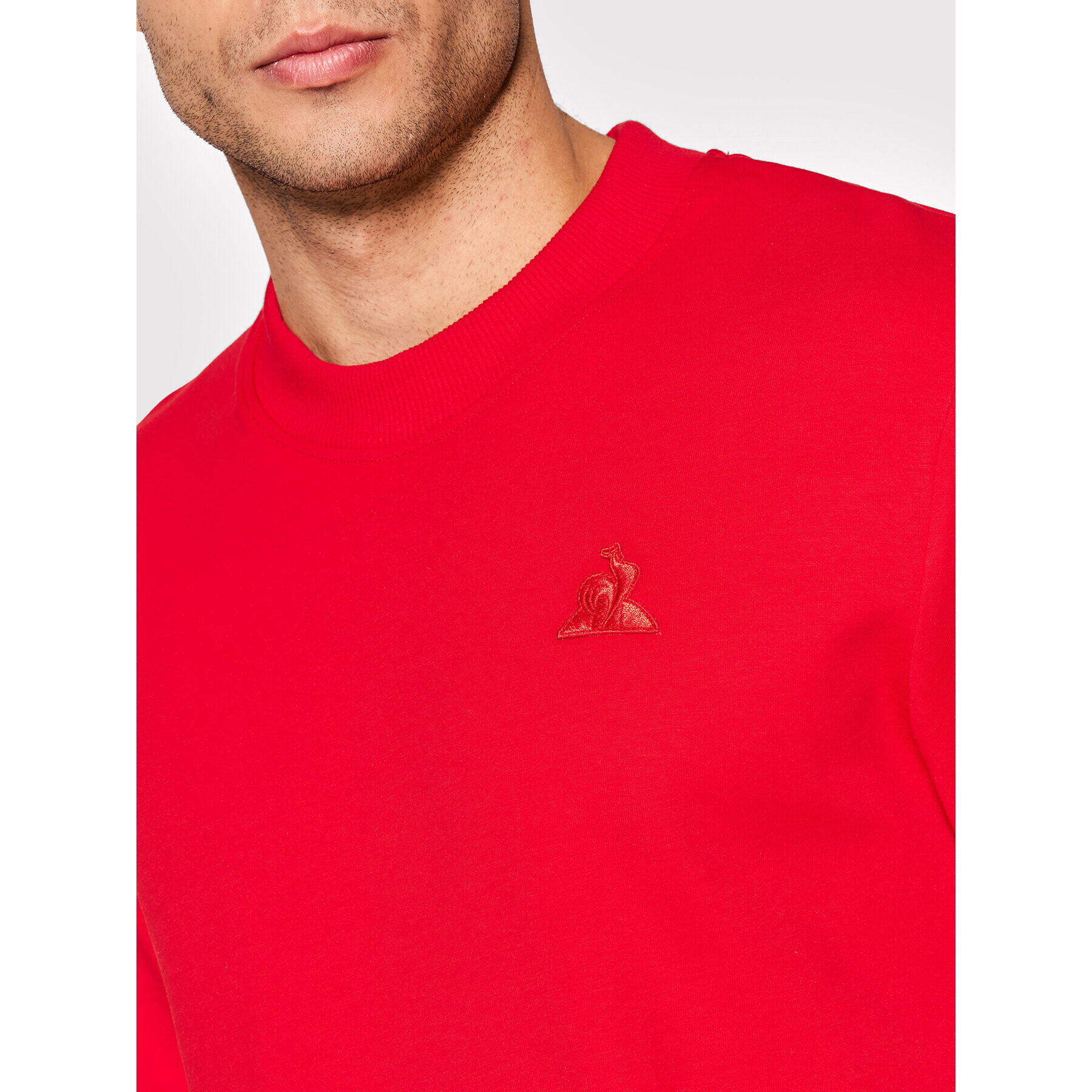 Le Coq Sportif Суитшърт 2021640 Червен Regular Fit - Pepit.bg