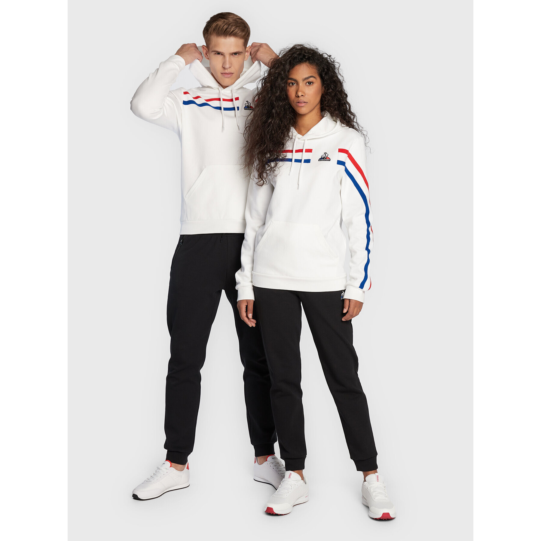 Le Coq Sportif Суитшърт Unisex 2220307 Бял Regular Fit - Pepit.bg