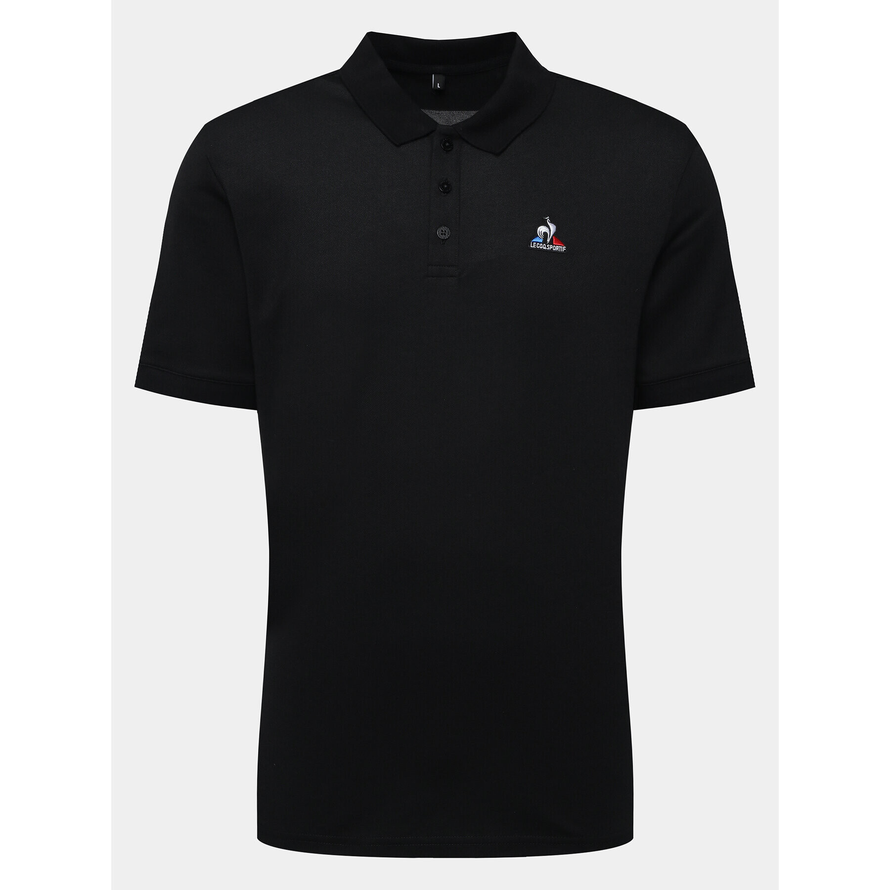 Le Coq Sportif Тениска с яка и копчета 2310550 Черен Regular Fit - Pepit.bg