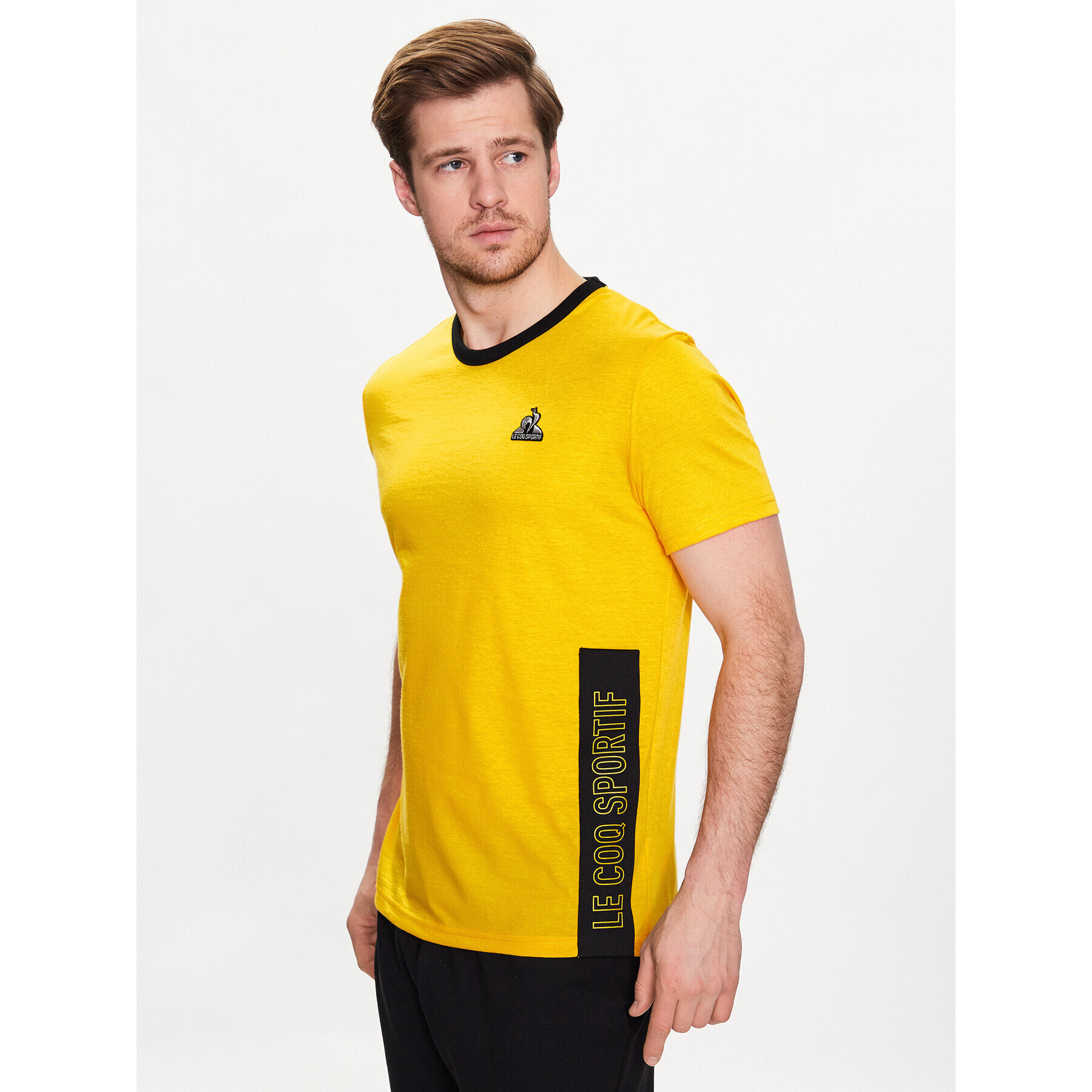 Le Coq Sportif Тишърт 2310027 Жълт Regular Fit - Pepit.bg