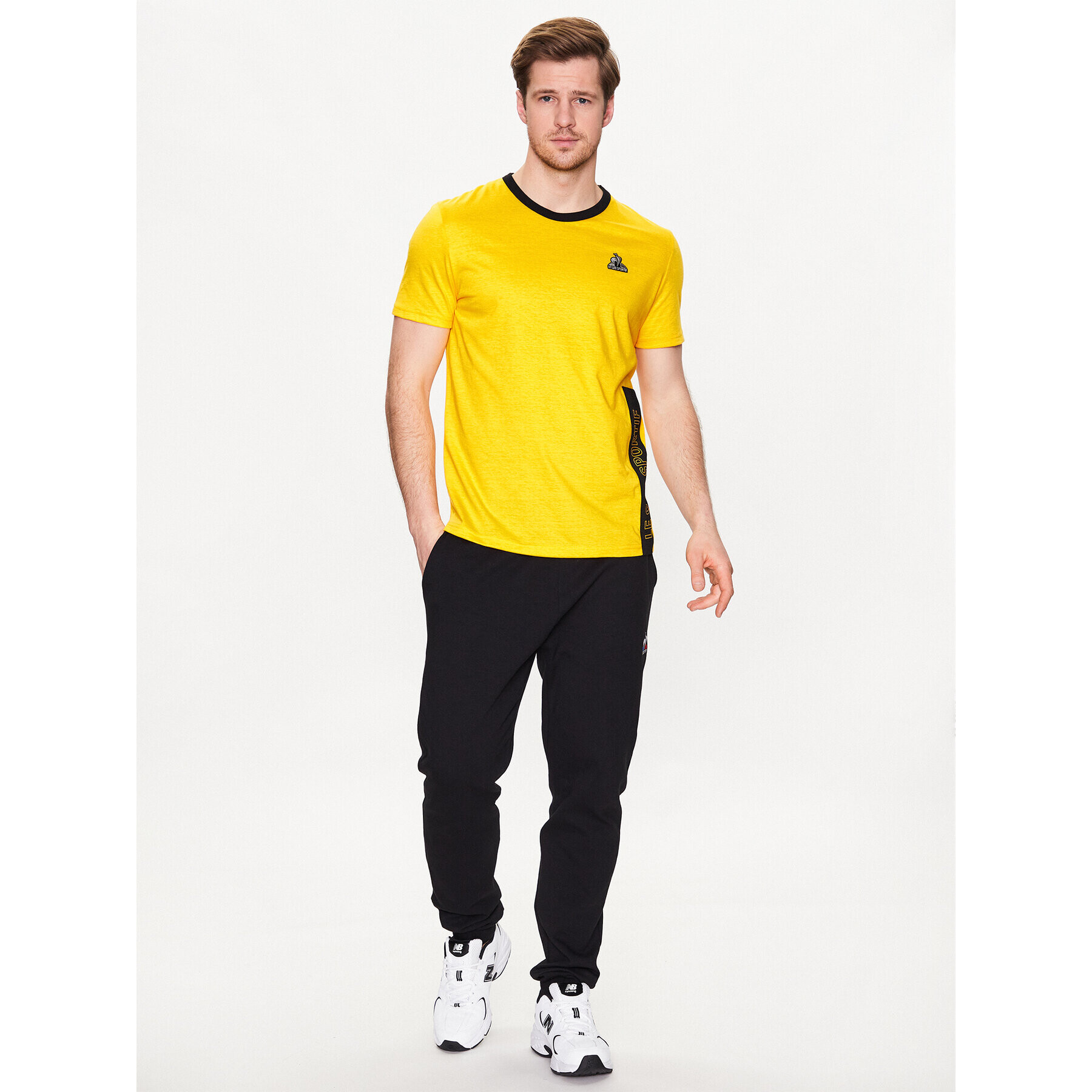 Le Coq Sportif Тишърт 2310027 Жълт Regular Fit - Pepit.bg