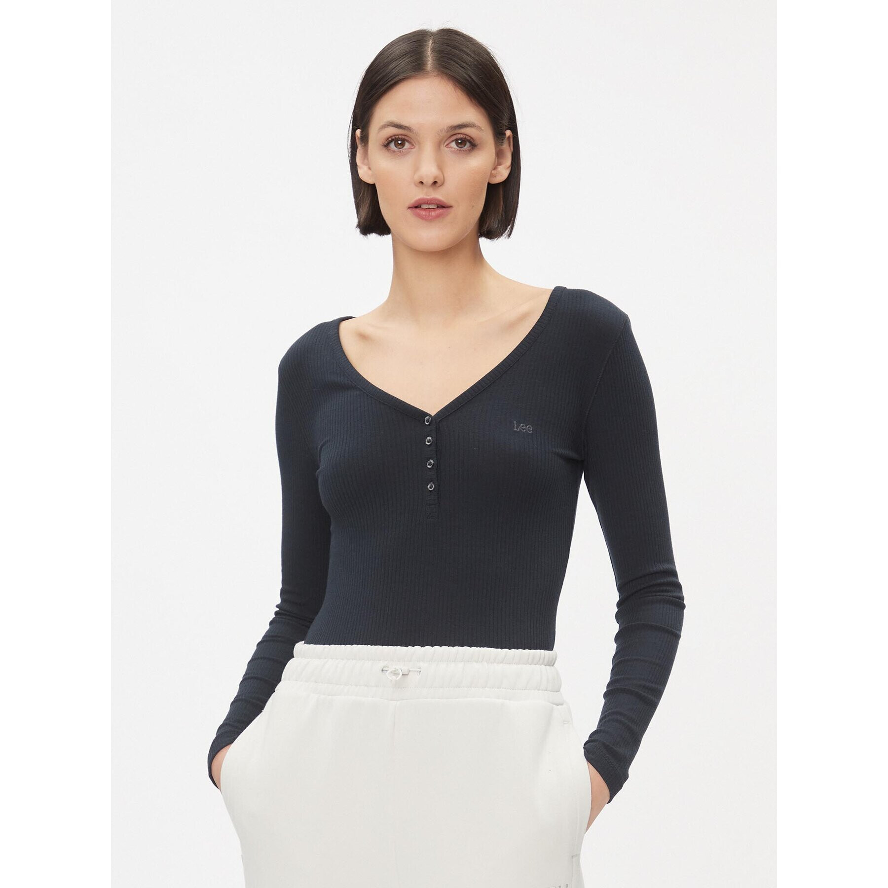 Lee Блуза 112341572 Черен Slim Fit - Pepit.bg