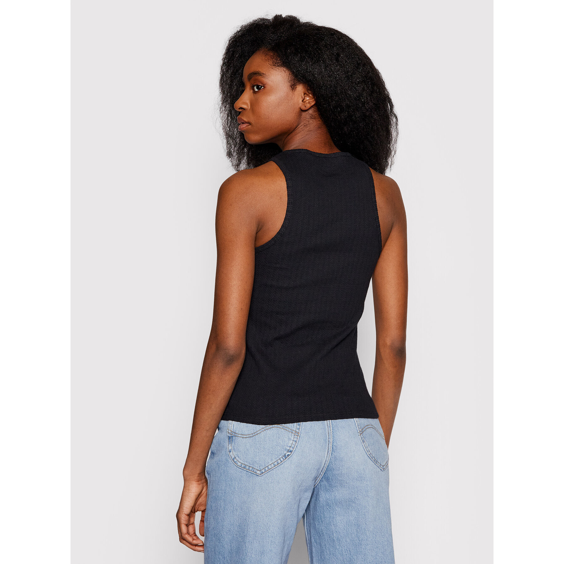 Lee Блуза Ribbed L44QPJ01 Черен Slim Fit - Pepit.bg