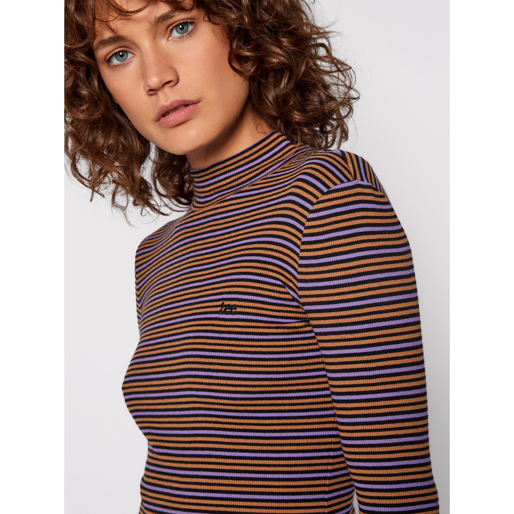 Lee Блуза Ribbed Ls Striped L40HRC01 Цветен Slim Fit - Pepit.bg