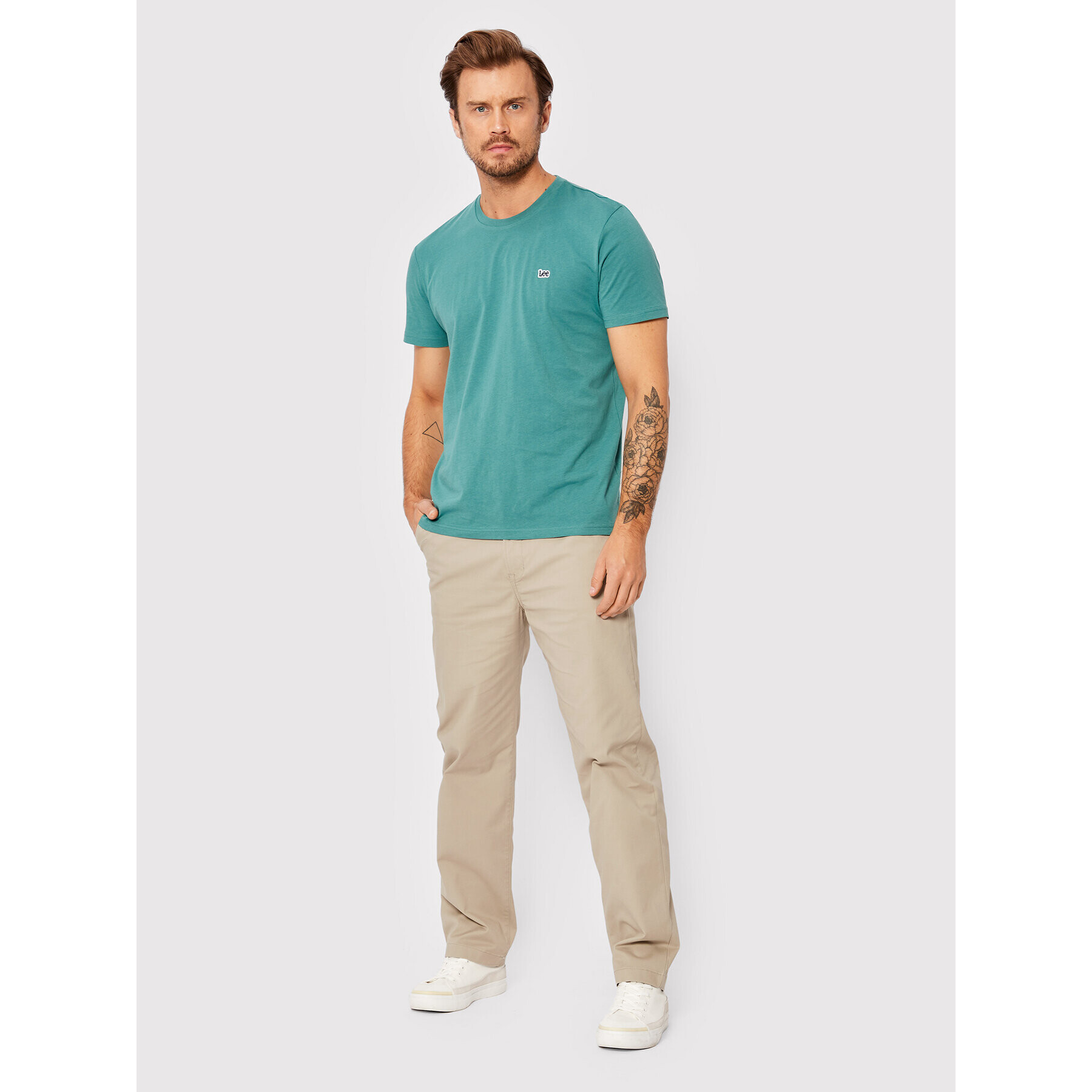 Lee Чино панталони L70XTY58 Сив Relaxed Fit - Pepit.bg