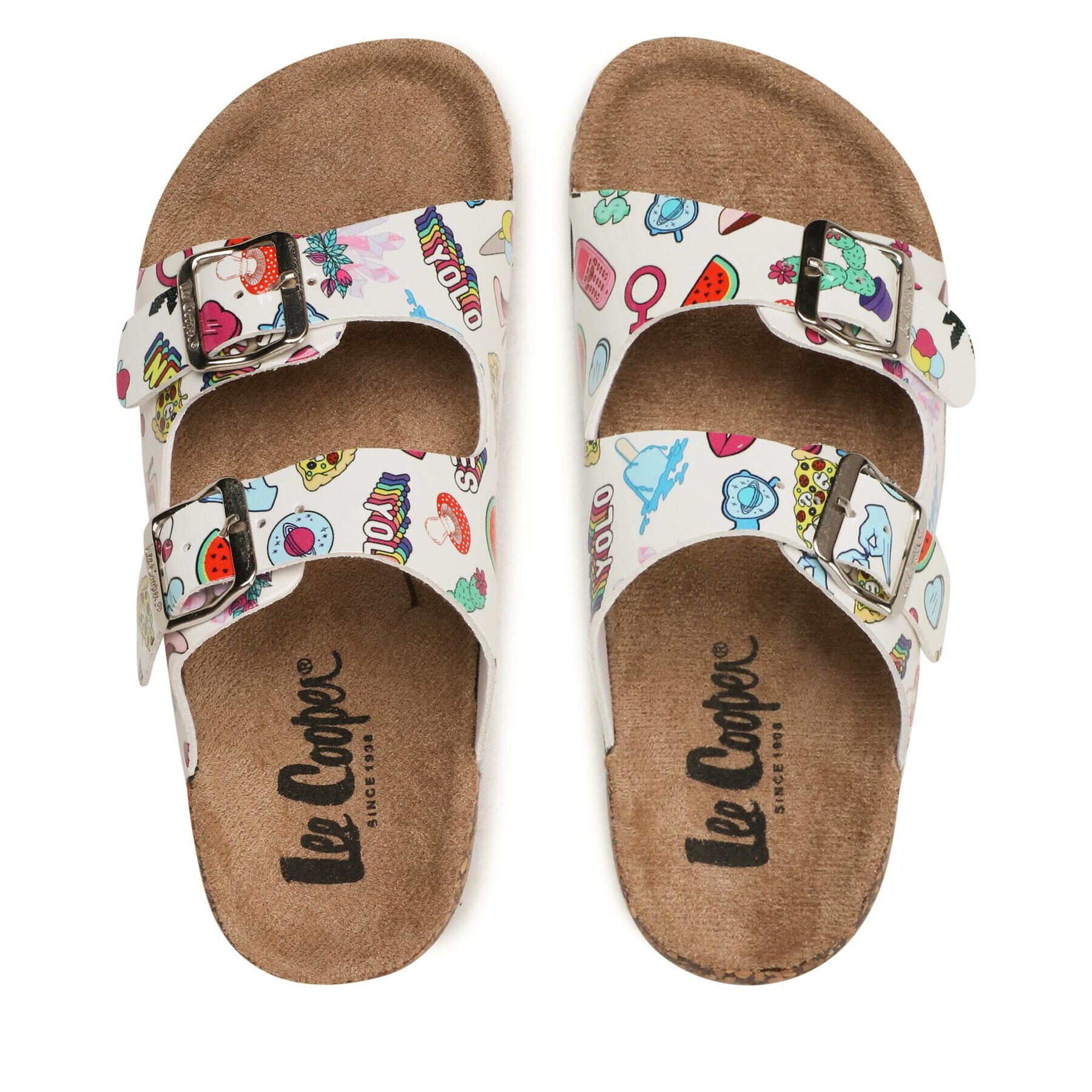 Lee Cooper Чехли LCW-23-35 Бял - Pepit.bg