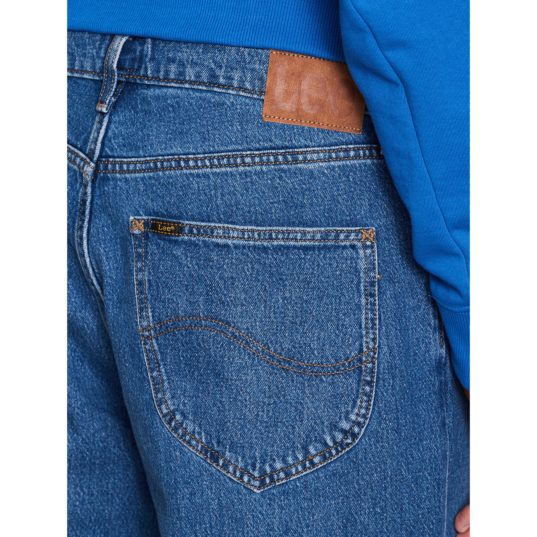 Lee Дънки Asher L70EMWFW Син Straight Fit - Pepit.bg