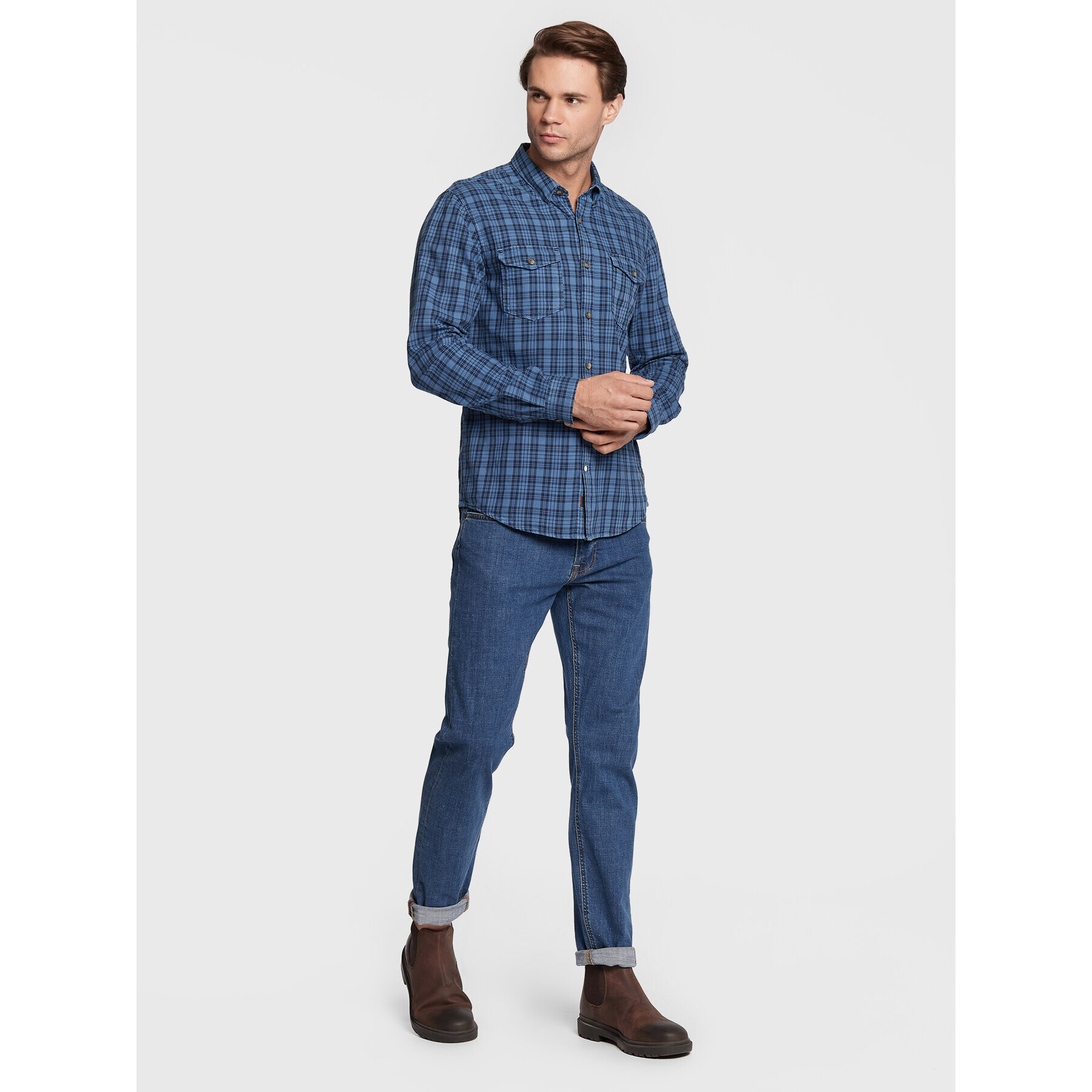 Lee Дънки Daren Zip Fly L707NLWL Тъмносин Straight Fit - Pepit.bg