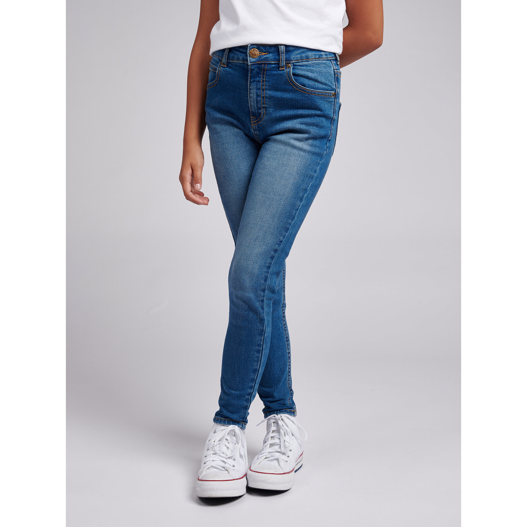 Lee Дънки Scarlett High Waist LEG5005 Син - Pepit.bg
