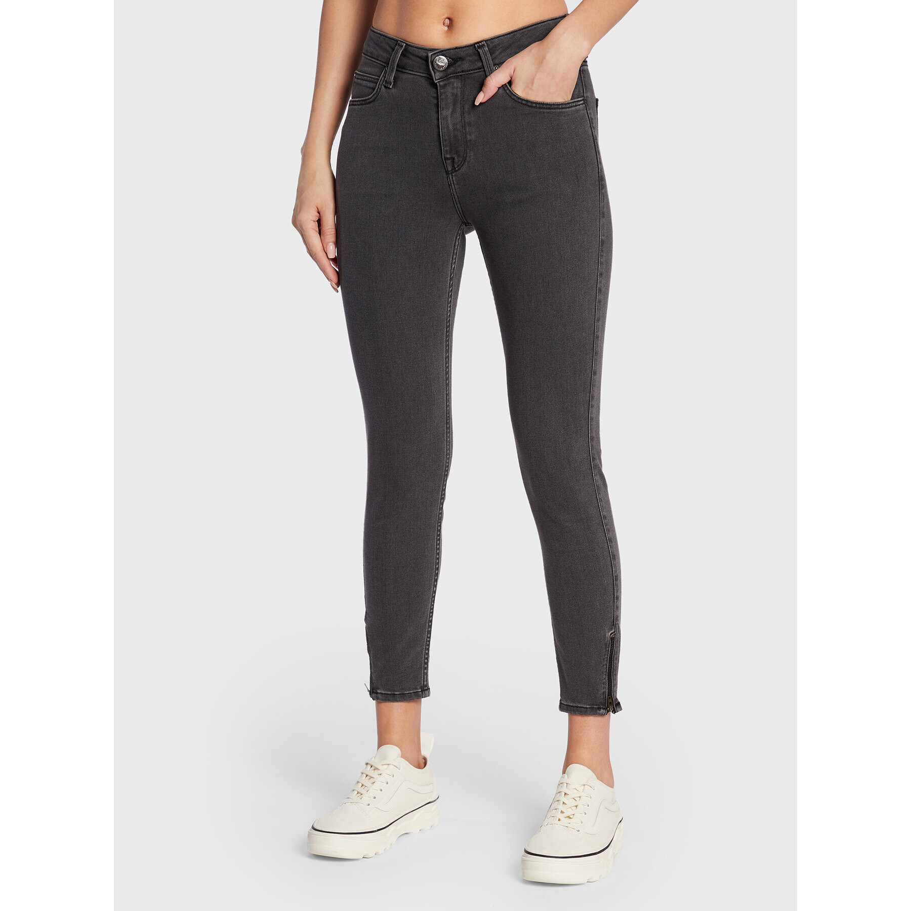 Lee Дънки Scarlett L31BSYSZ Сив Skinny Fit - Pepit.bg