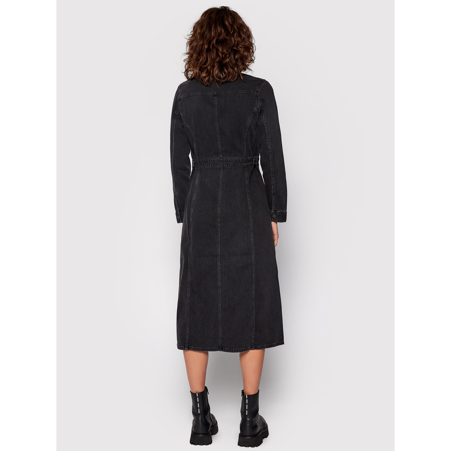 Lee Дънкова рокля L50LNECY Черен Slim Fit - Pepit.bg