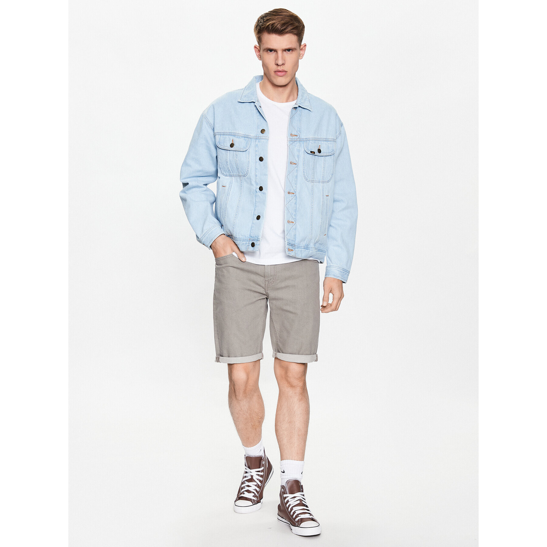 Lee Дънкови шорти 5 Pocket L73MKMC62 Бежов Regular Fit - Pepit.bg