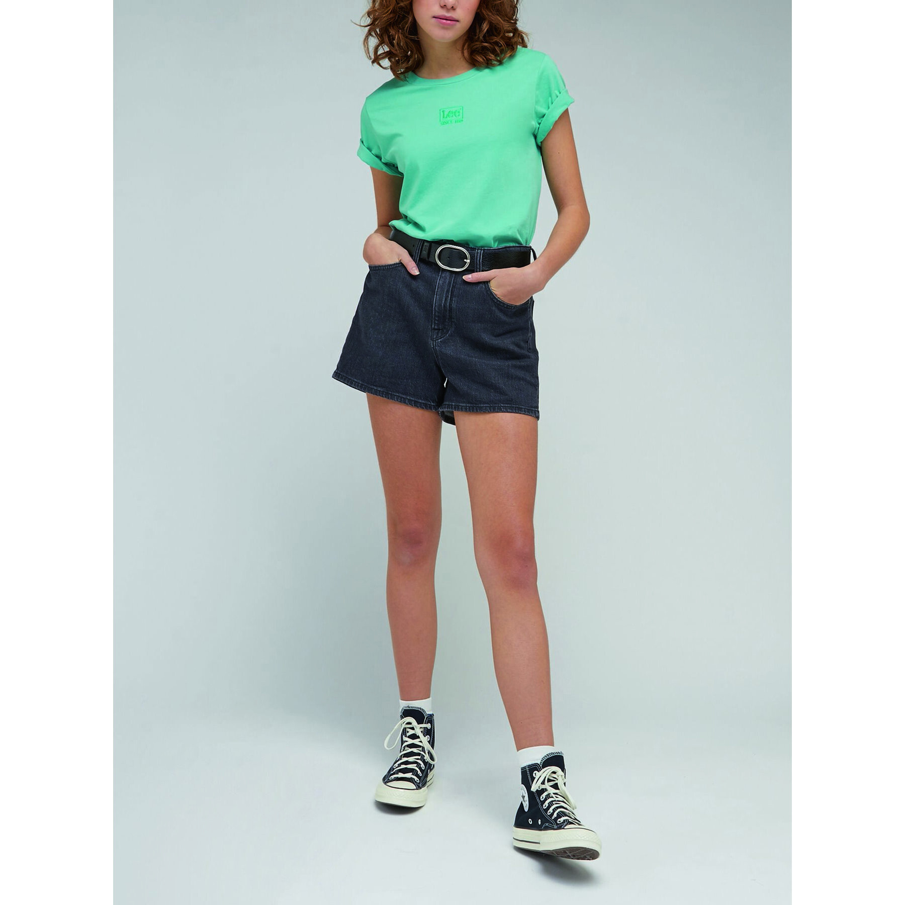 Lee Дънкови шорти Carol L37CBBB34 Черен Regular Fit - Pepit.bg