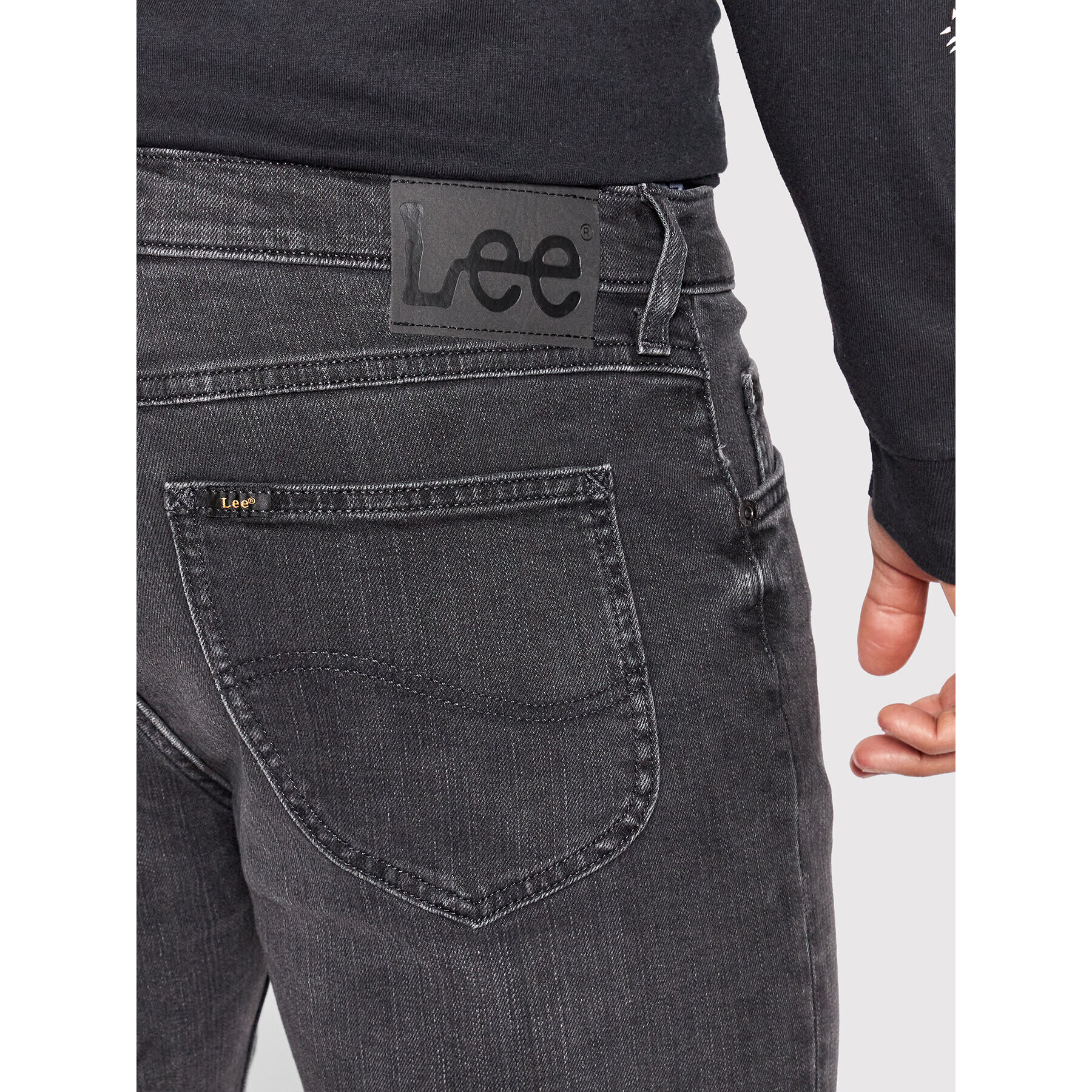 Lee Дънкови шорти Rider L73FHFWJ Черен Slim Fit - Pepit.bg