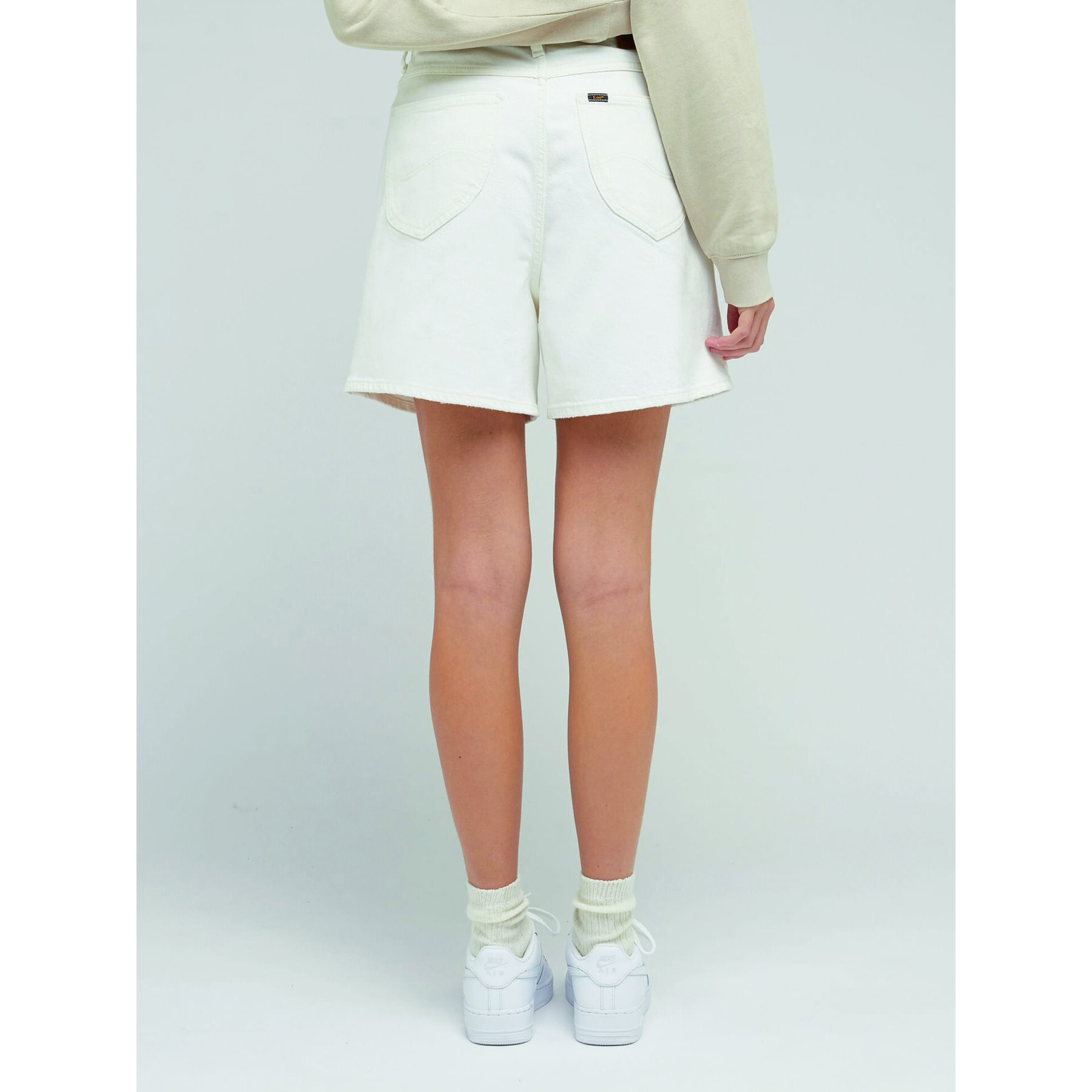 Lee Дънкови шорти Stella L37EGVA60 Екрю Regular Fit - Pepit.bg