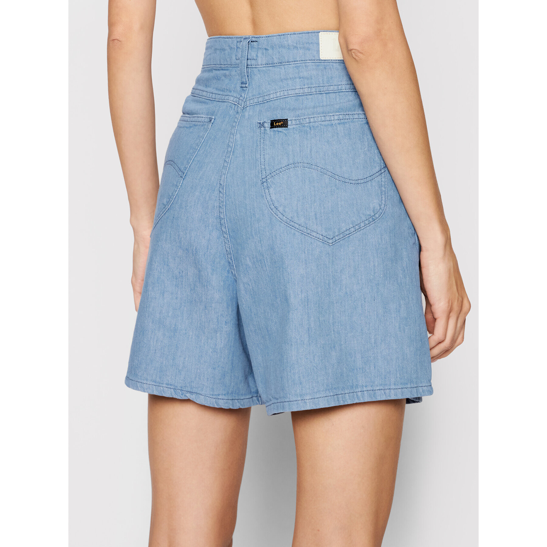 Lee Дънкови шорти Stella Pleated L37ANBYK Син Regular Fit - Pepit.bg