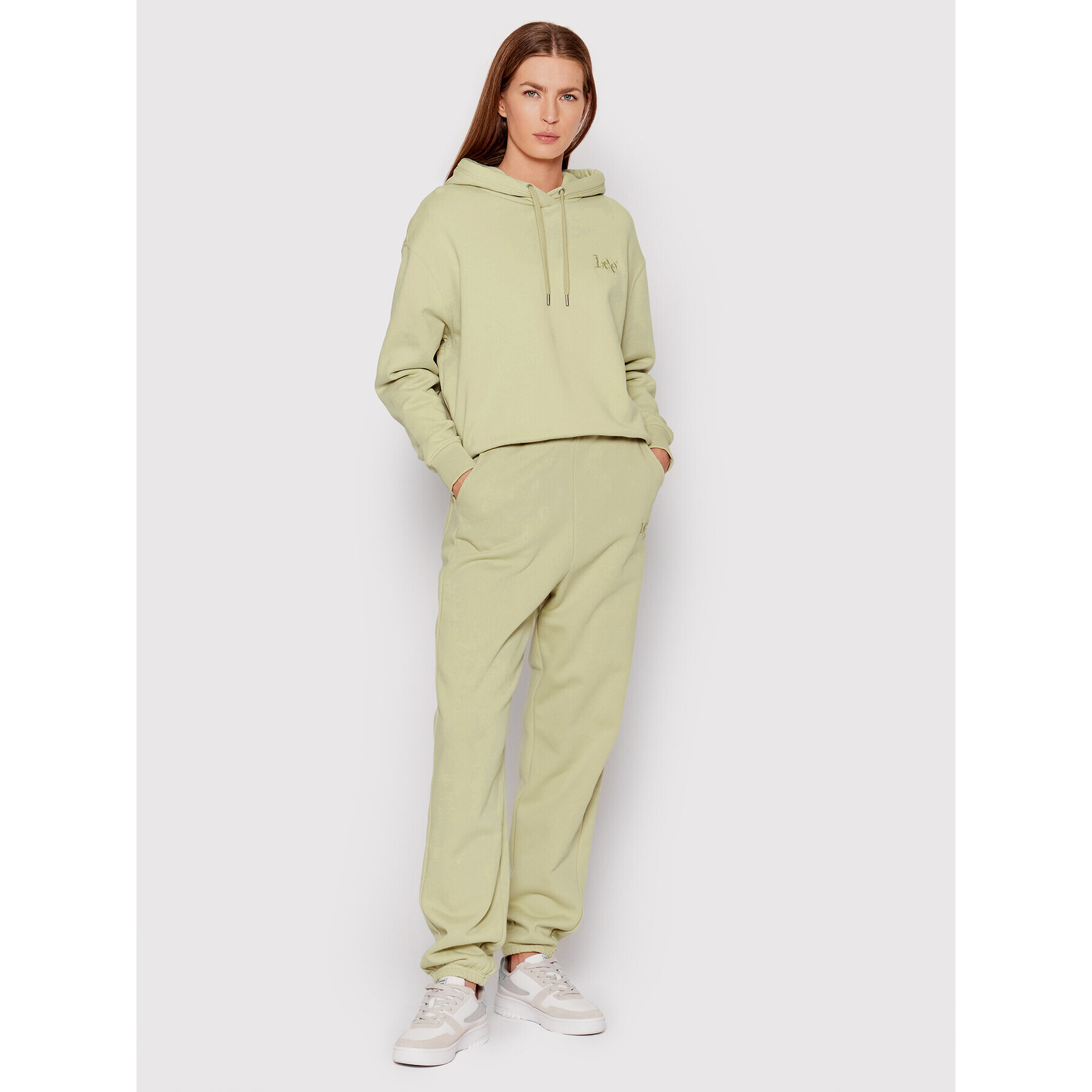 Lee Долнище анцуг L32MRYUM Зелен Relaxed Fit - Pepit.bg