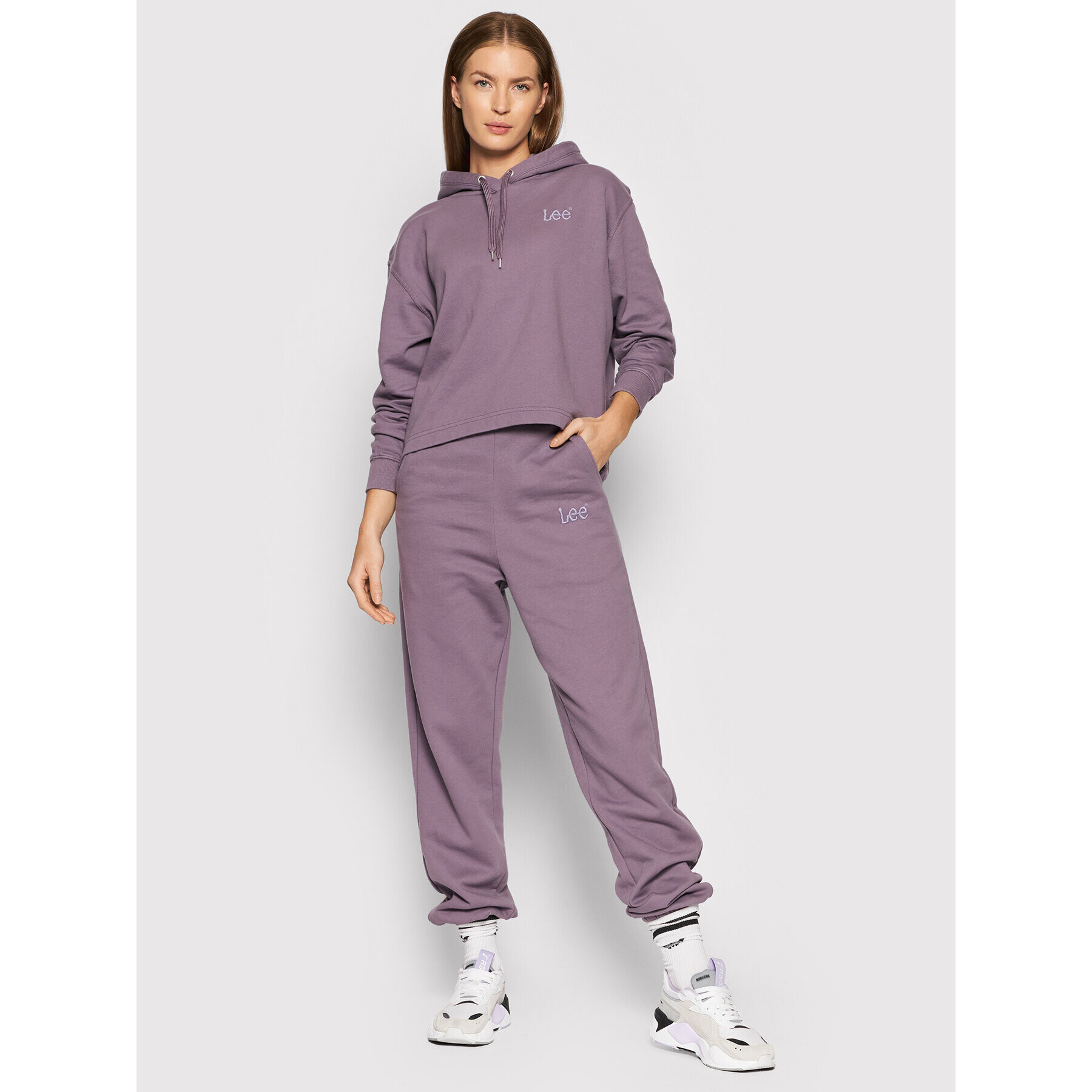 Lee Долнище анцуг L32MTXTZ Виолетов Relaxed Fit - Pepit.bg