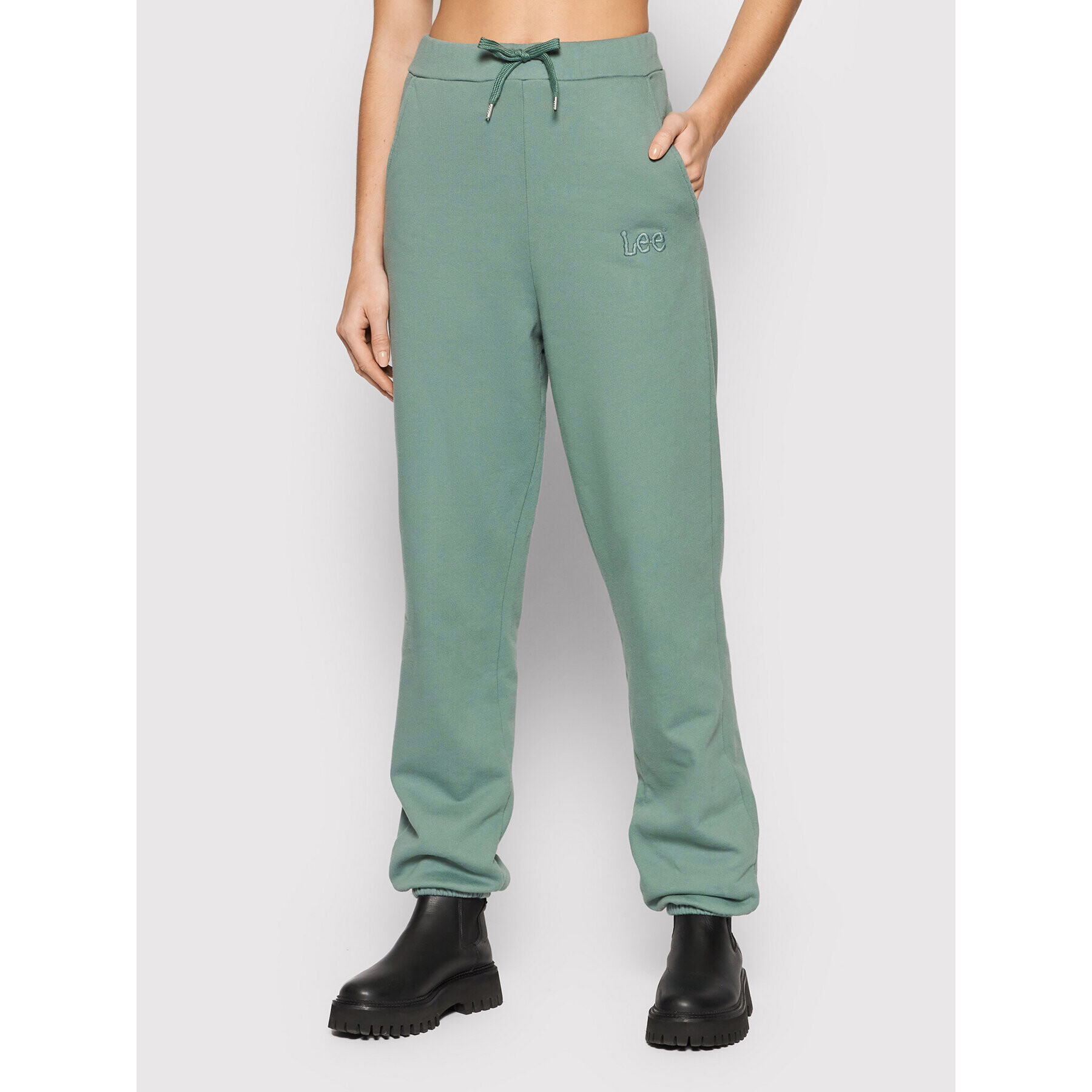 Lee Долнище анцуг L32MTXTY Зелен Relaxed Fit - Pepit.bg