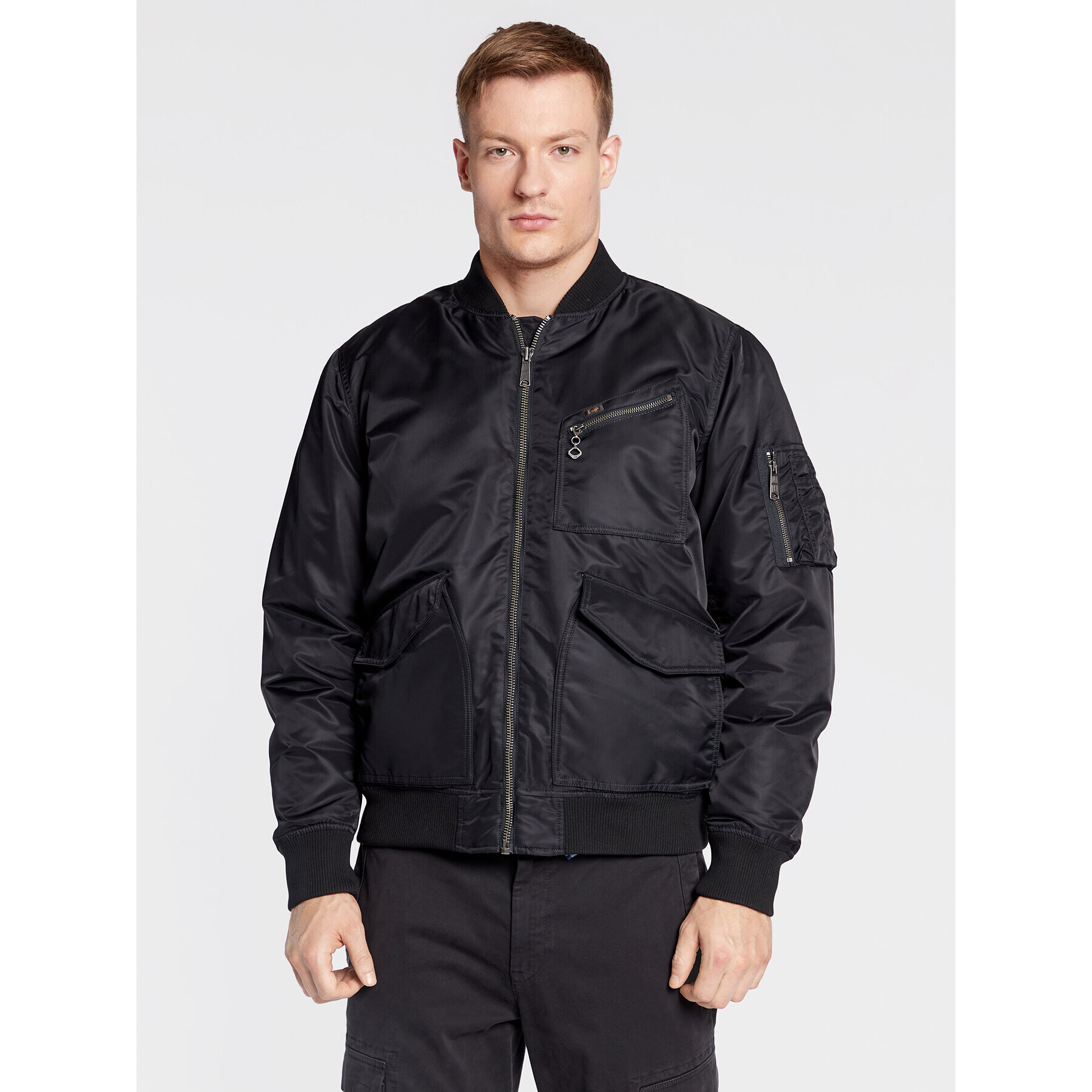 Lee Яке бомбър Bomber L87GOS01 112321553 Черен Regular Fit - Pepit.bg