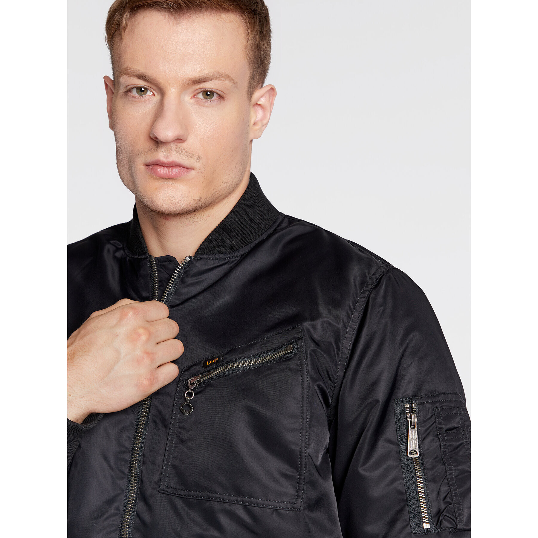 Lee Яке бомбър Bomber L87GOS01 112321553 Черен Regular Fit - Pepit.bg