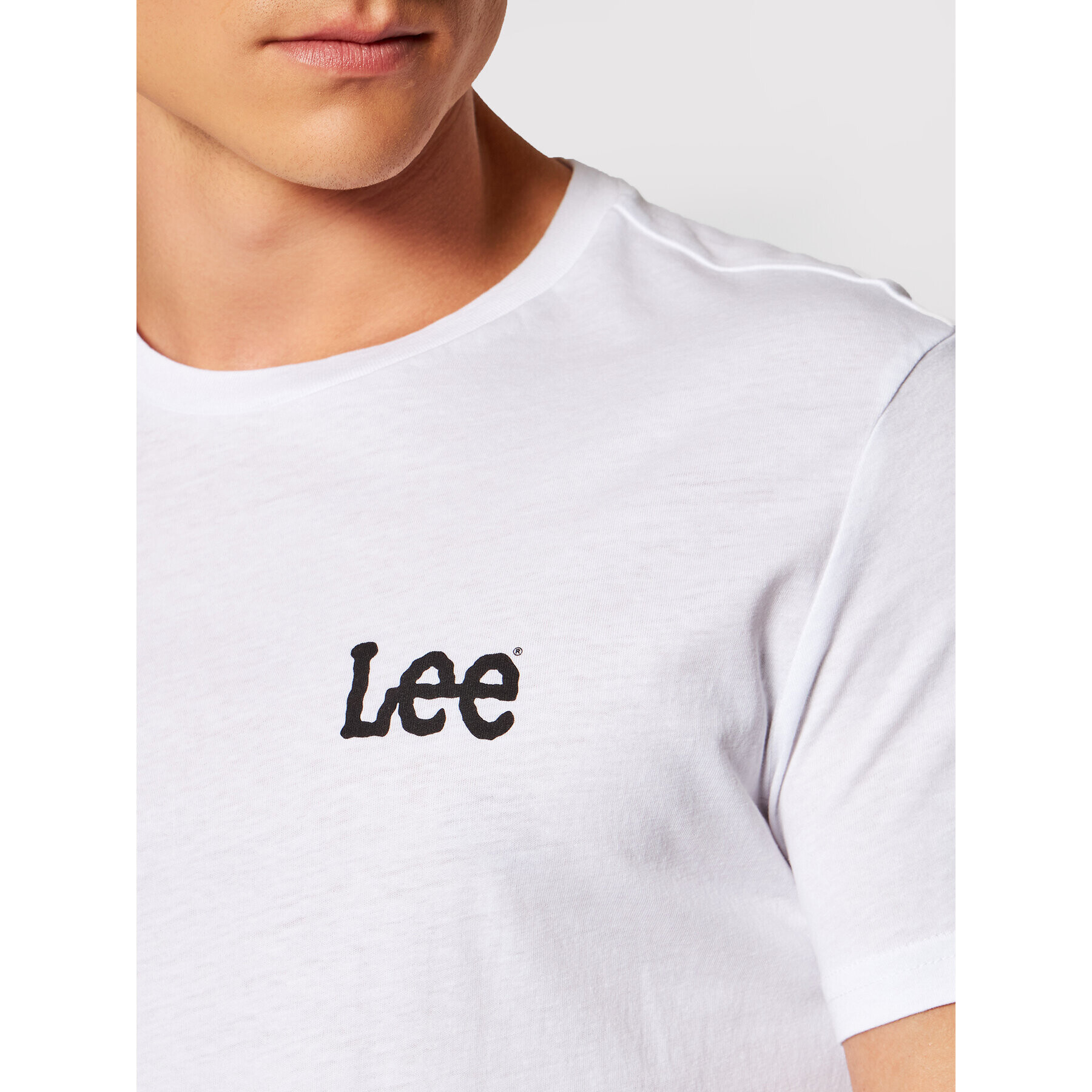 Lee Комплект 2 тишъртки Crew Neck Graphic L65RAIKW Бял Slim Fit - Pepit.bg