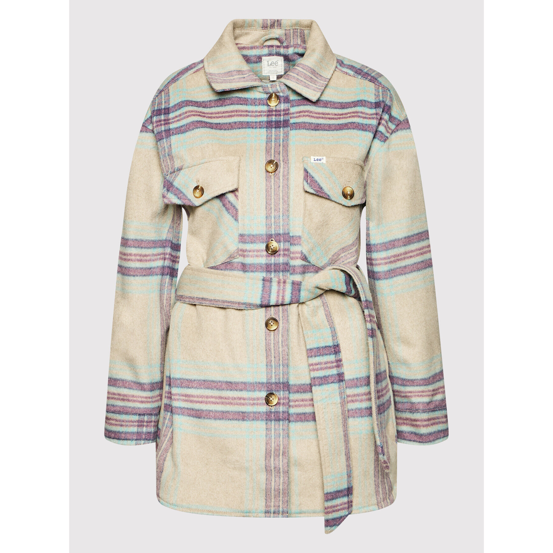 Lee Преходно яке Overshirt L45HTETY Бежов Regular Fit - Pepit.bg