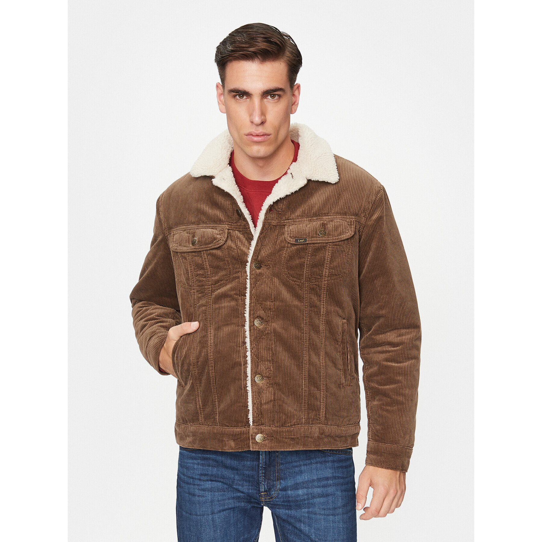 Lee Преходно яке 112341642 Кафяв Regular Fit - Pepit.bg