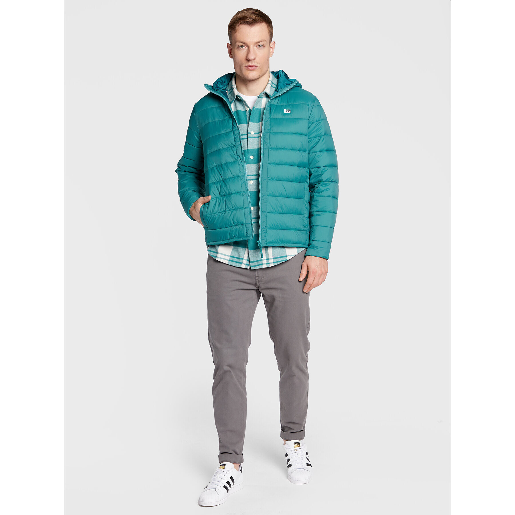 Lee Пухено яке Light Puffer L87HSZDO 112321562 Зелен Regular Fit - Pepit.bg
