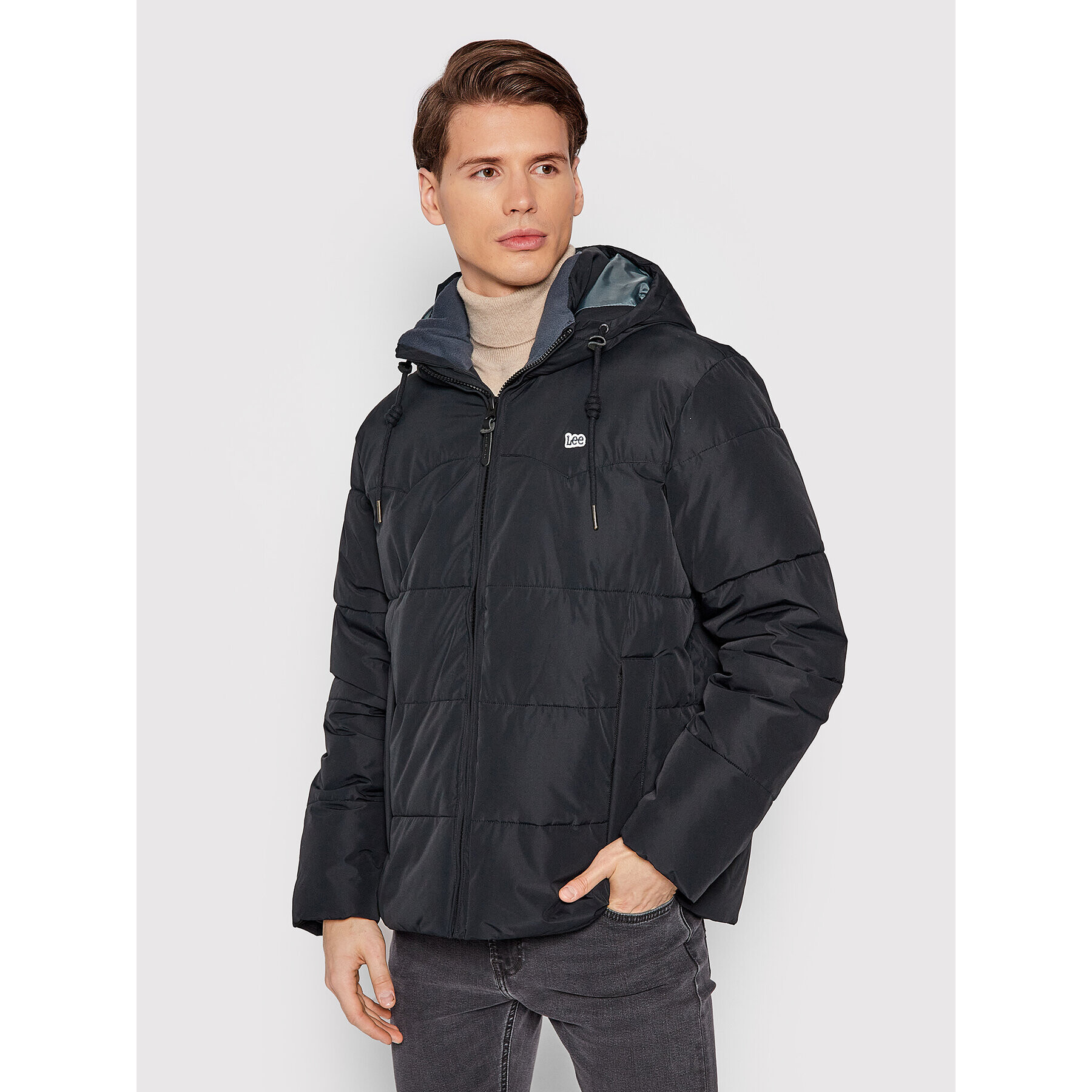 Lee Пухено яке Puffer L88BNY01 Черен Regular Fit - Pepit.bg