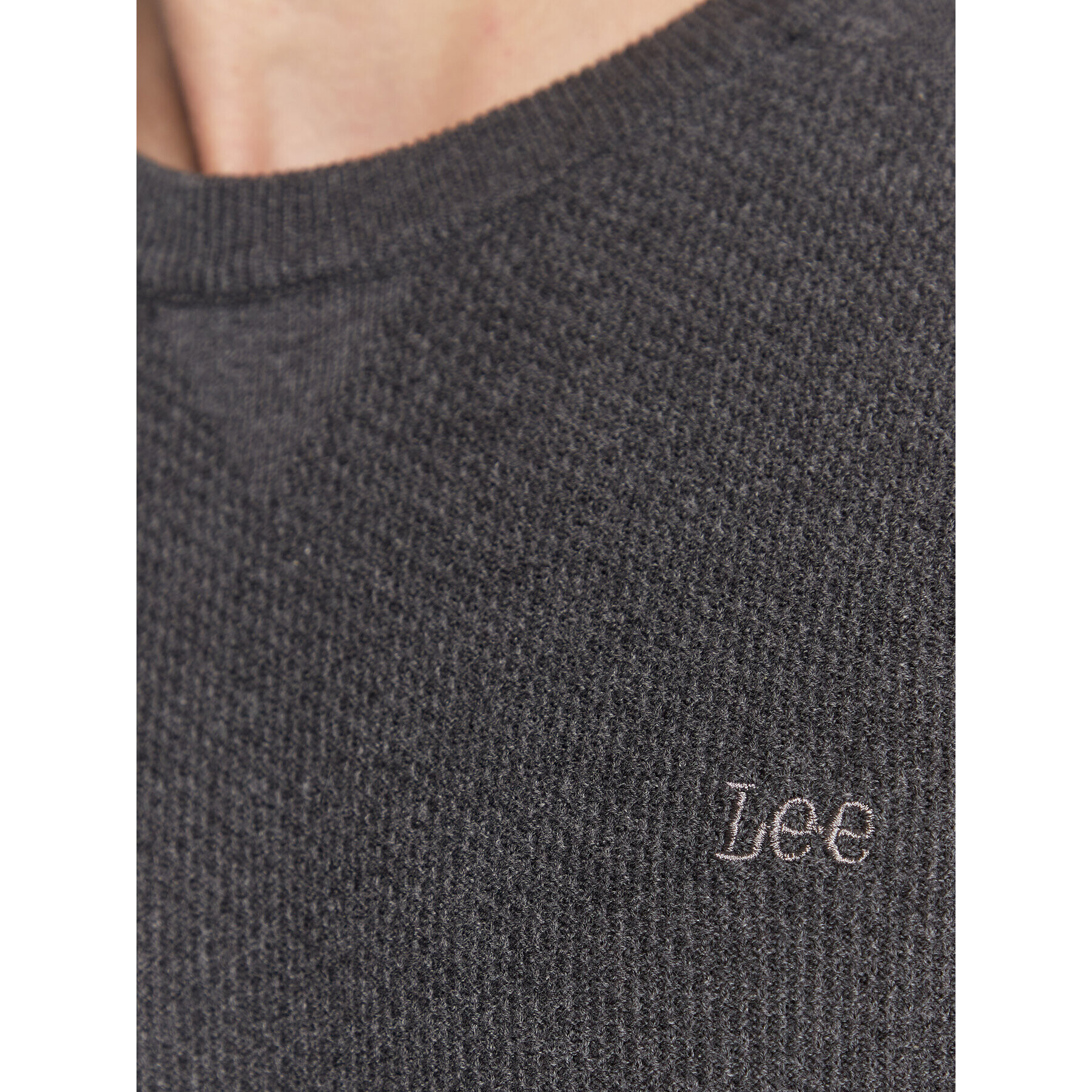 Lee Пуловер Raglan L83PKH06 Сив Regular Fit - Pepit.bg