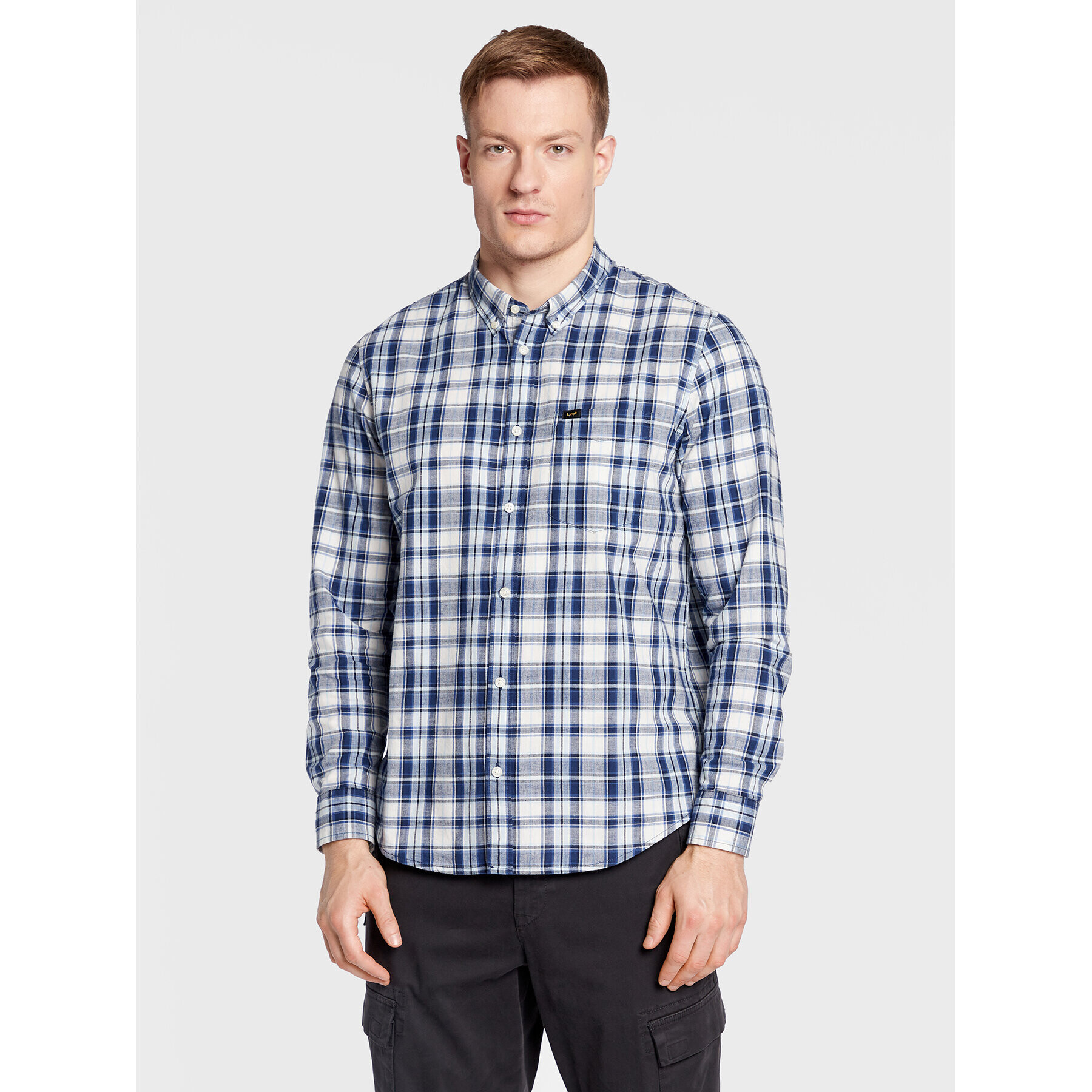 Lee Риза Button Down L880DG35 112322558 Тъмносин Regular Fit - Pepit.bg