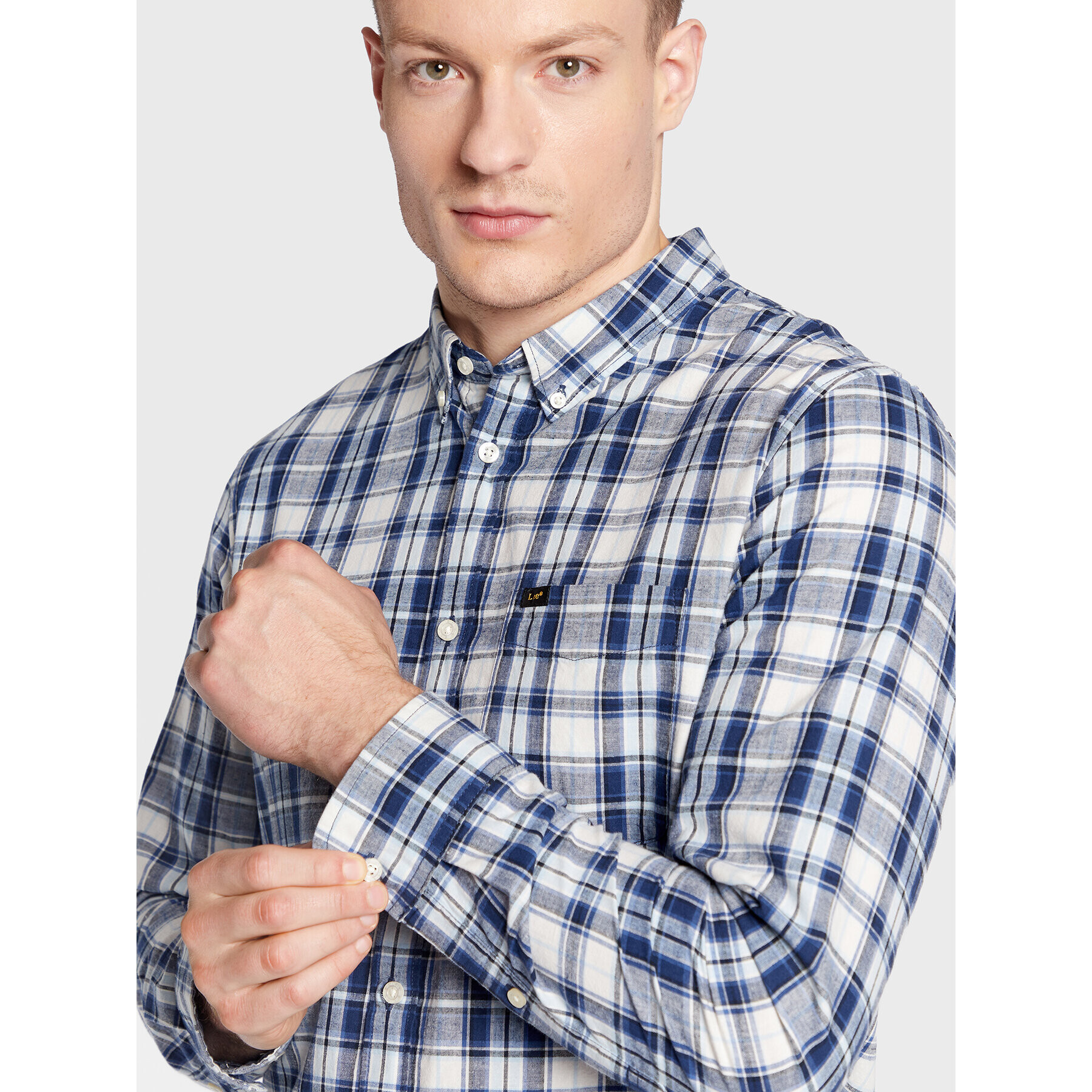 Lee Риза Button Down L880DG35 112322558 Тъмносин Regular Fit - Pepit.bg