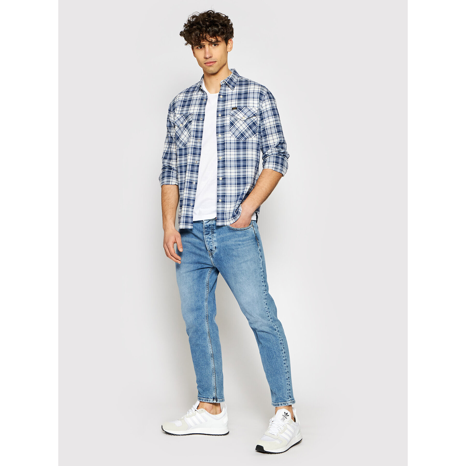Lee Риза Clean Western L644KJ35 Син Slim Fit - Pepit.bg